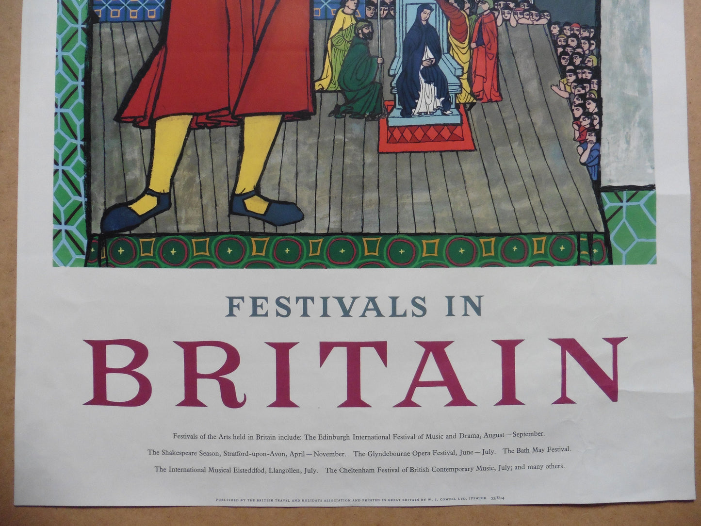 Vintage Poster Festivals in Britain 1955 - 19.5"×29.5" (49.5×75cm)