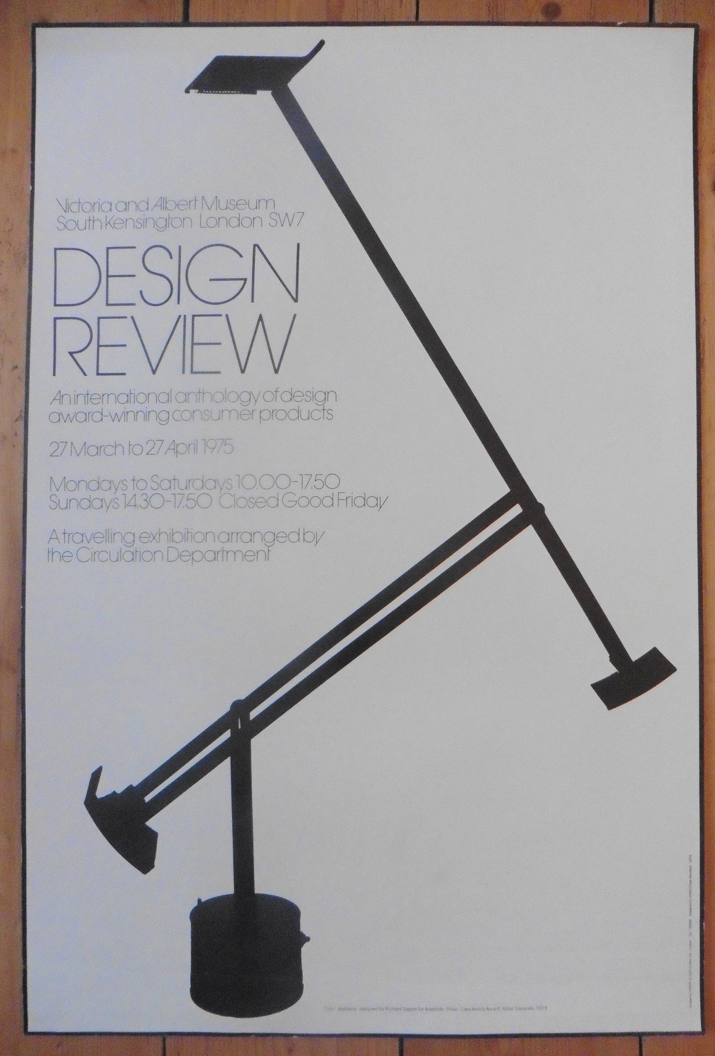 Design Review V&A 1975 Richard Sapper Original Poster - 20.1"×29.9" (51×76cm)