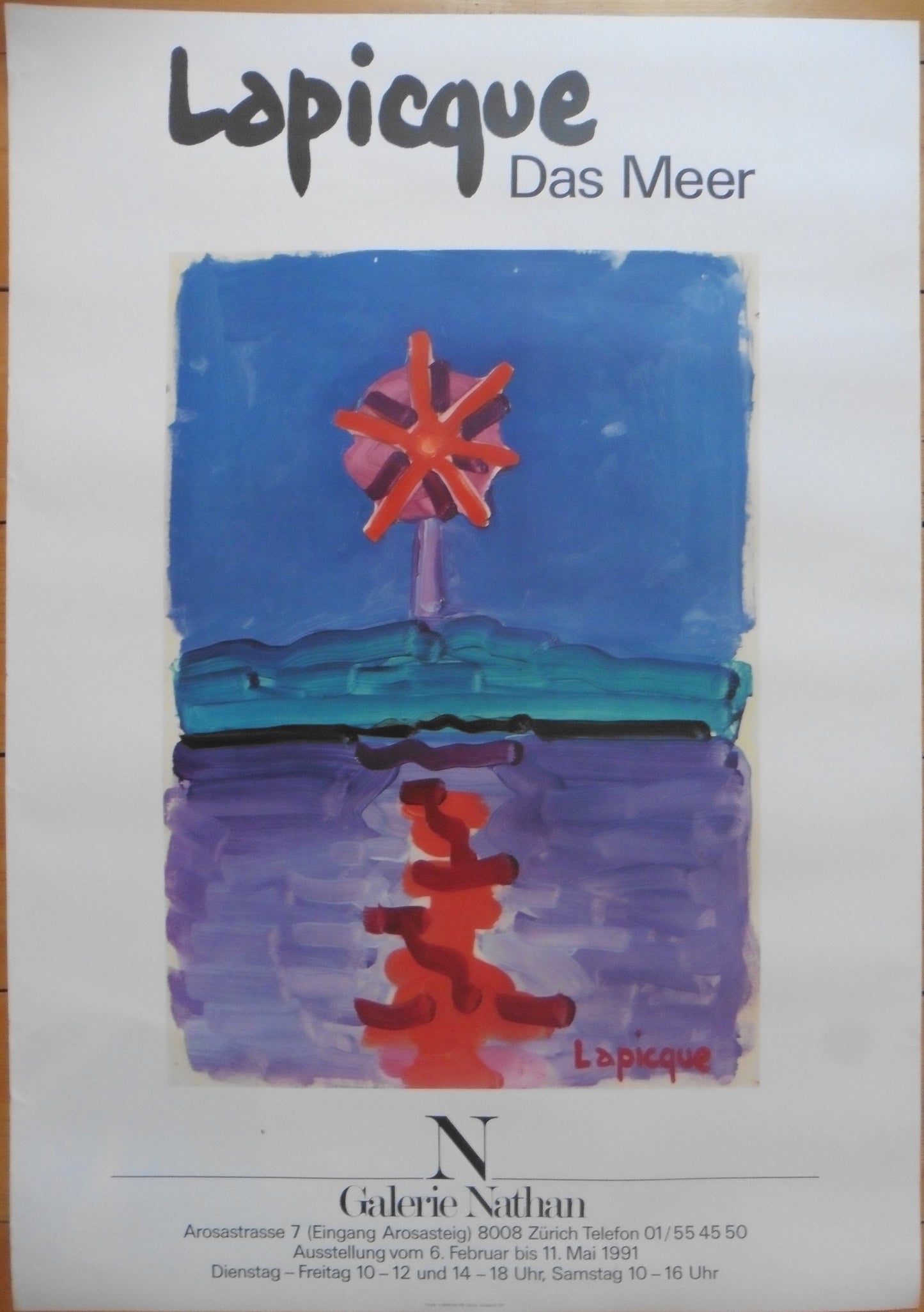 Charles Lapicque original art poster - 27.6"×39.3" (70×99.7cm)