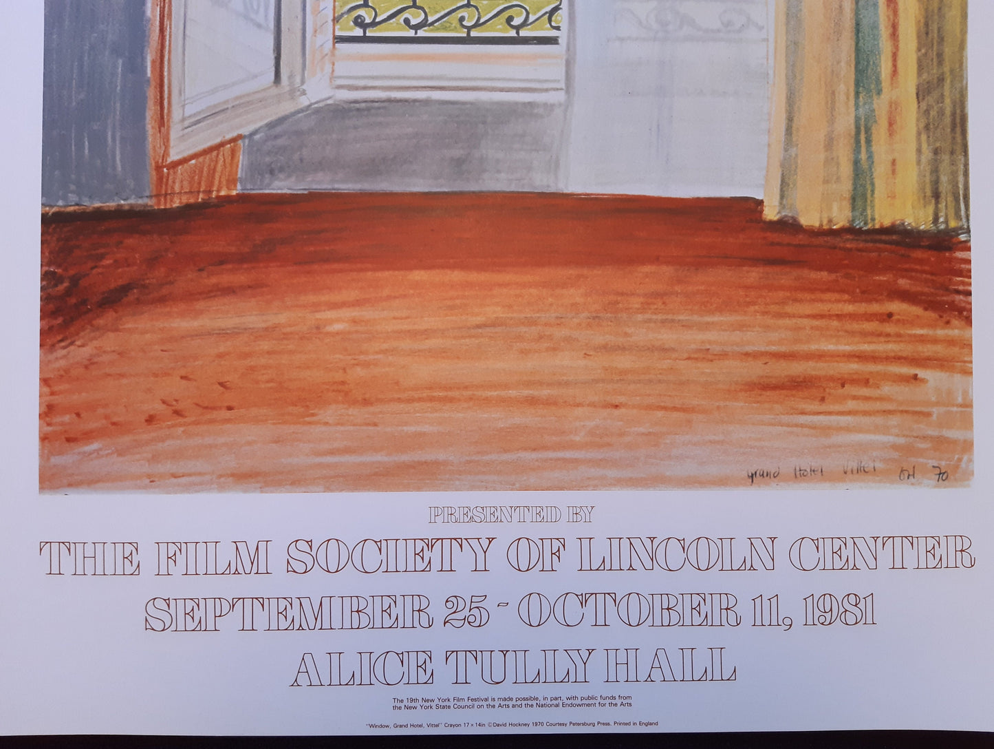 David Hockney original art poster - 26.9"×39.1" (68.3×99.3cm)