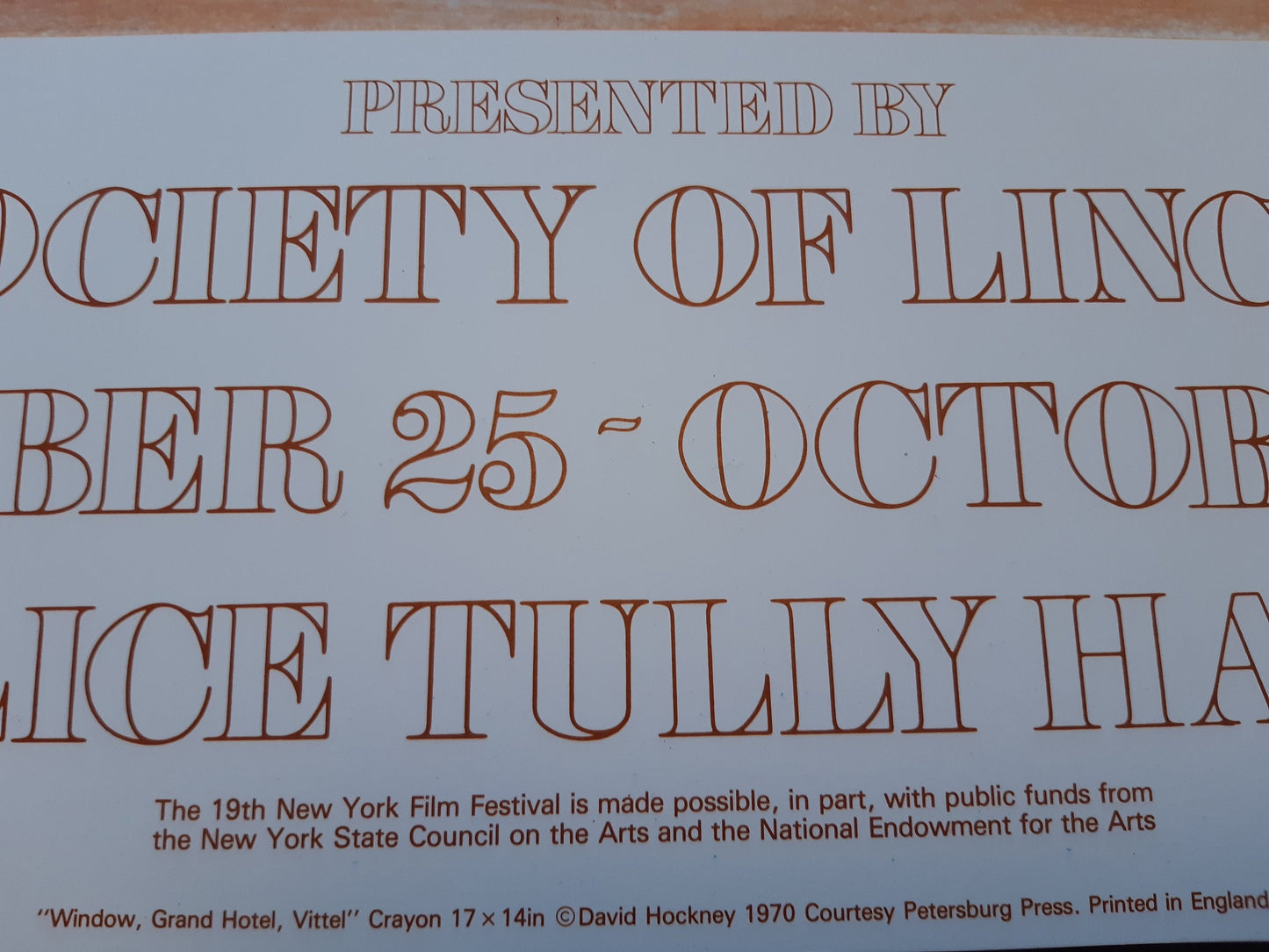 David Hockney original art poster - 26.9"×39.1" (68.3×99.3cm)