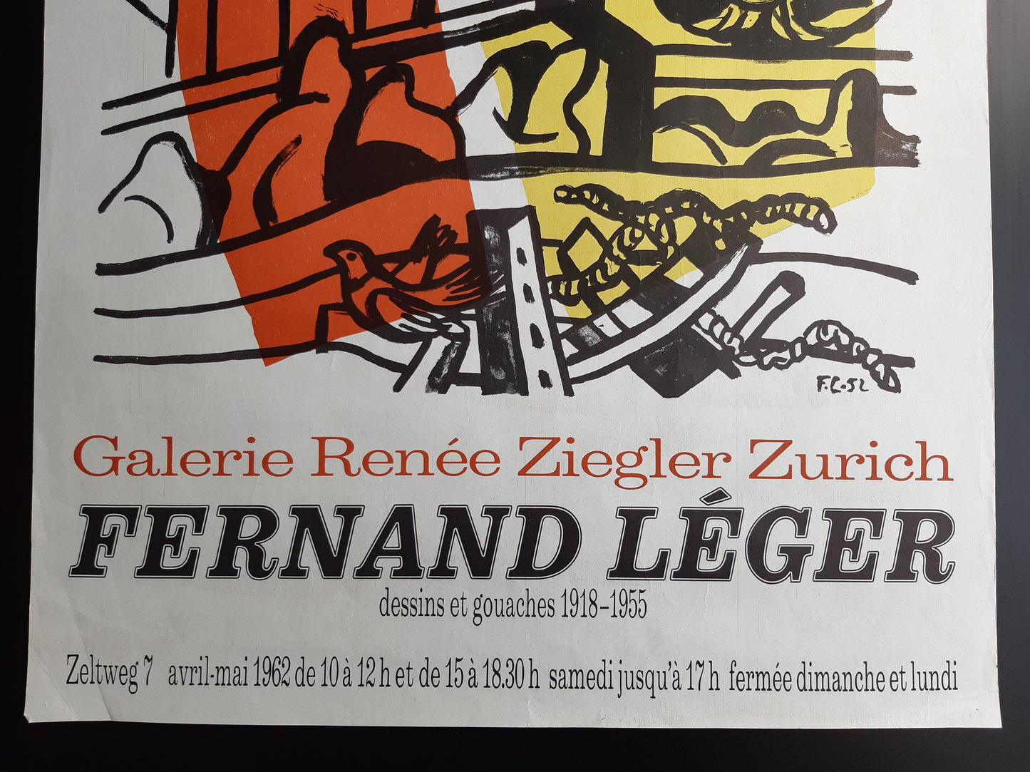 Fernand Léger original art poster - 18.8"×26.2" (47.8×66.5cm)