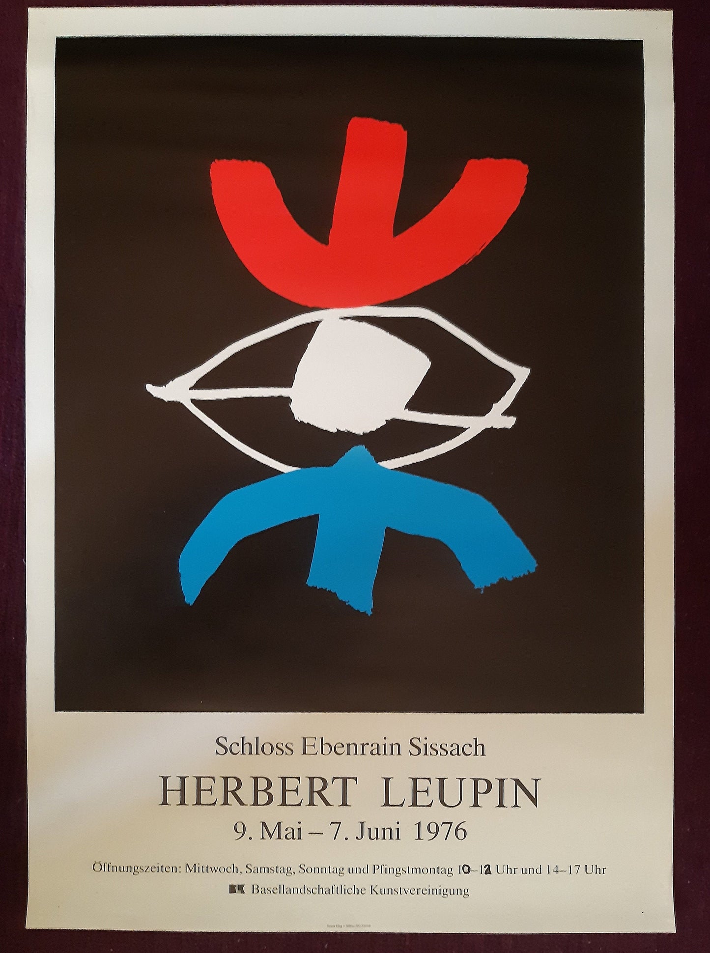 Herbert Leupin original art poster - 17.7"×25.2" (45×64cm)