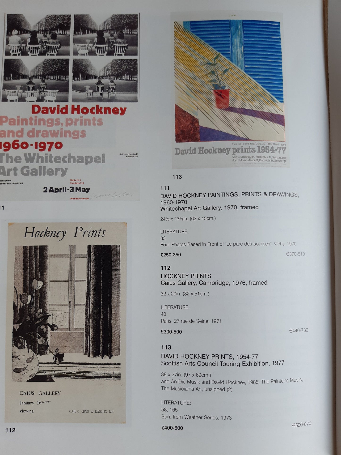 David Hockney original poster used - 27.2"×38.2" (69×97cm)