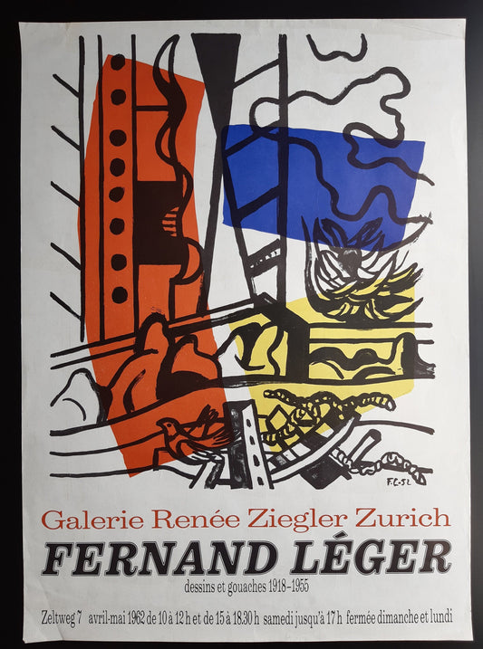 Fernand Léger original art poster - 18.8"×26.2" (47.8×66.5cm)