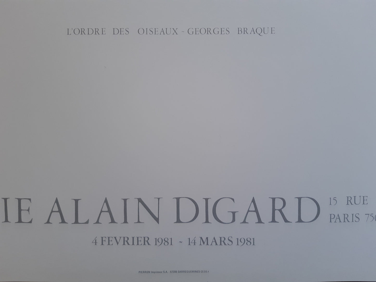 Georges Braque original art poster - 23.6"×31.5" (60×80cm)