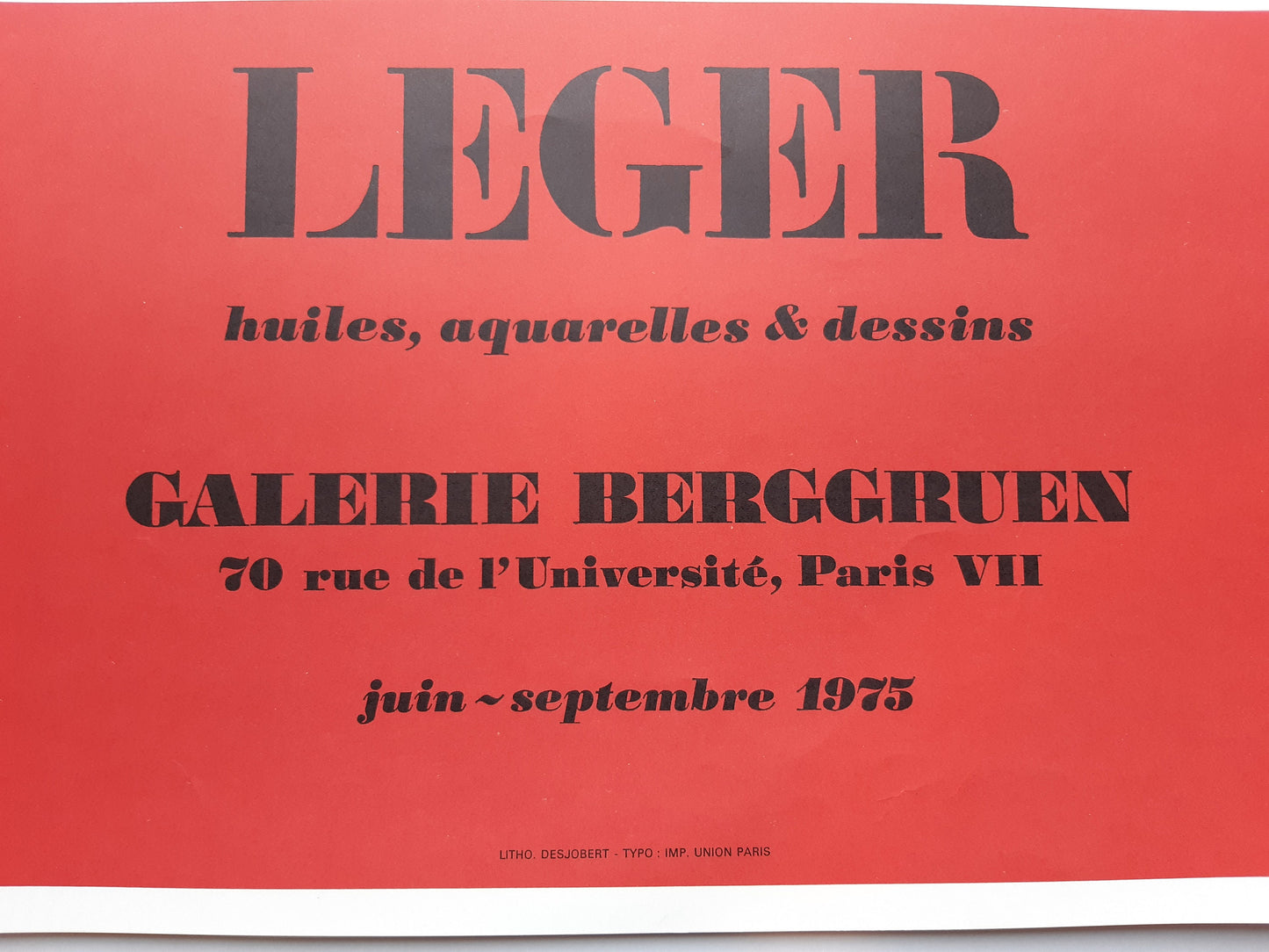 Fernand Léger original art poster - 19.7"×26.0" (50×66cm)
