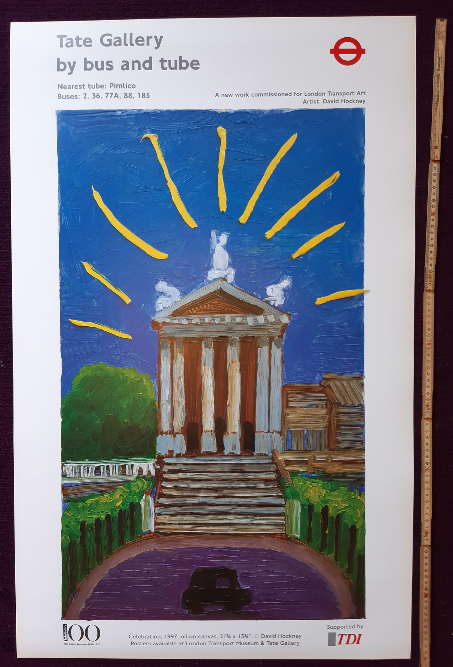 David Hockney original art poster - 25.0"×35.4" (63.5×90cm)