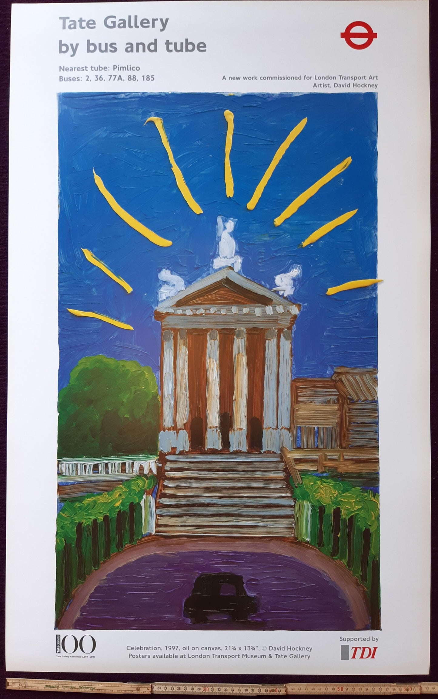 David Hockney original art poster - 25.0"×35.4" (63.5×90cm)