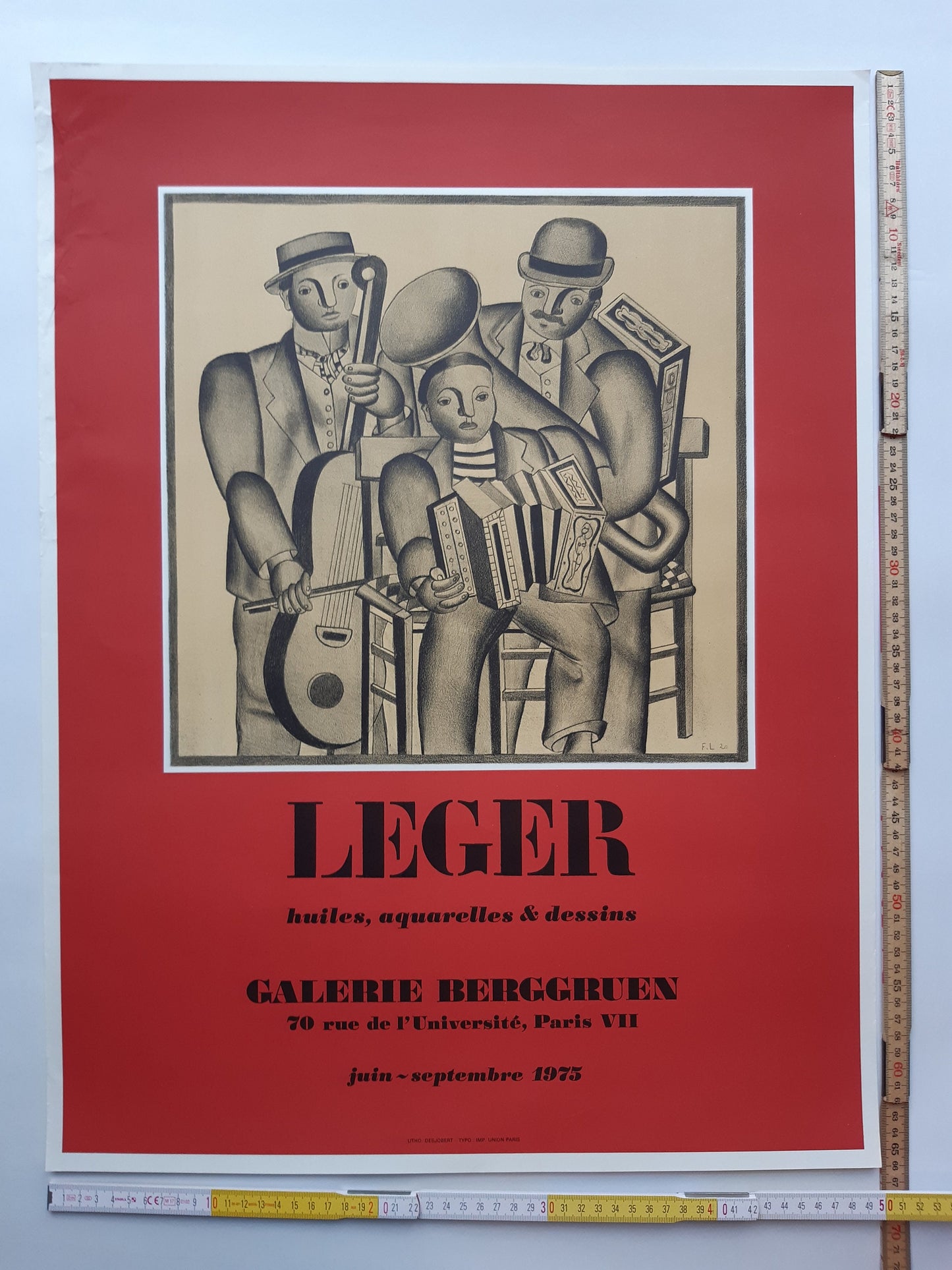 Fernand Léger original art poster - 19.7"×26.0" (50×66cm)