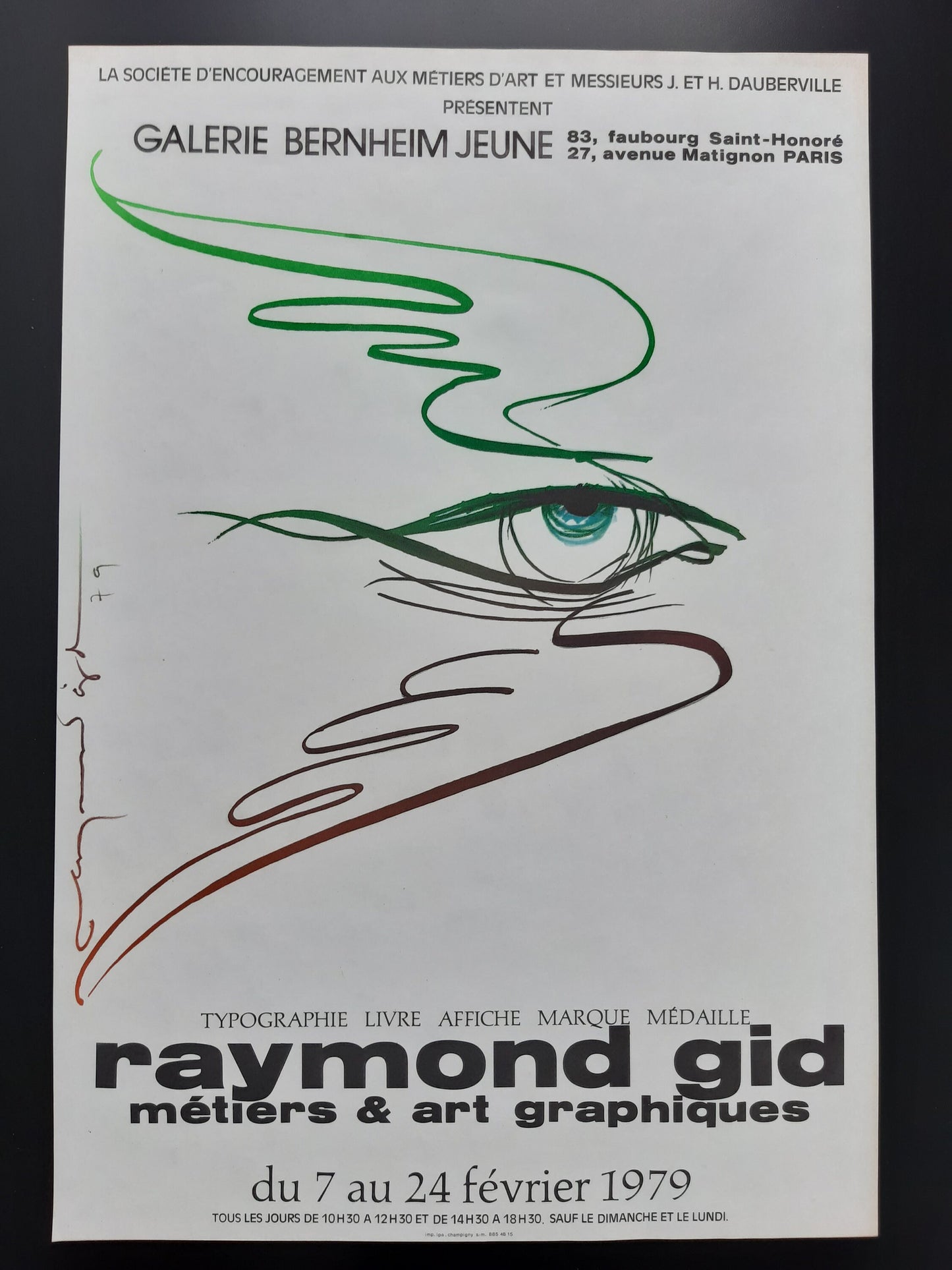 Raymond Gid original art poster - 15.9"×23.6" (40.5×60cm)