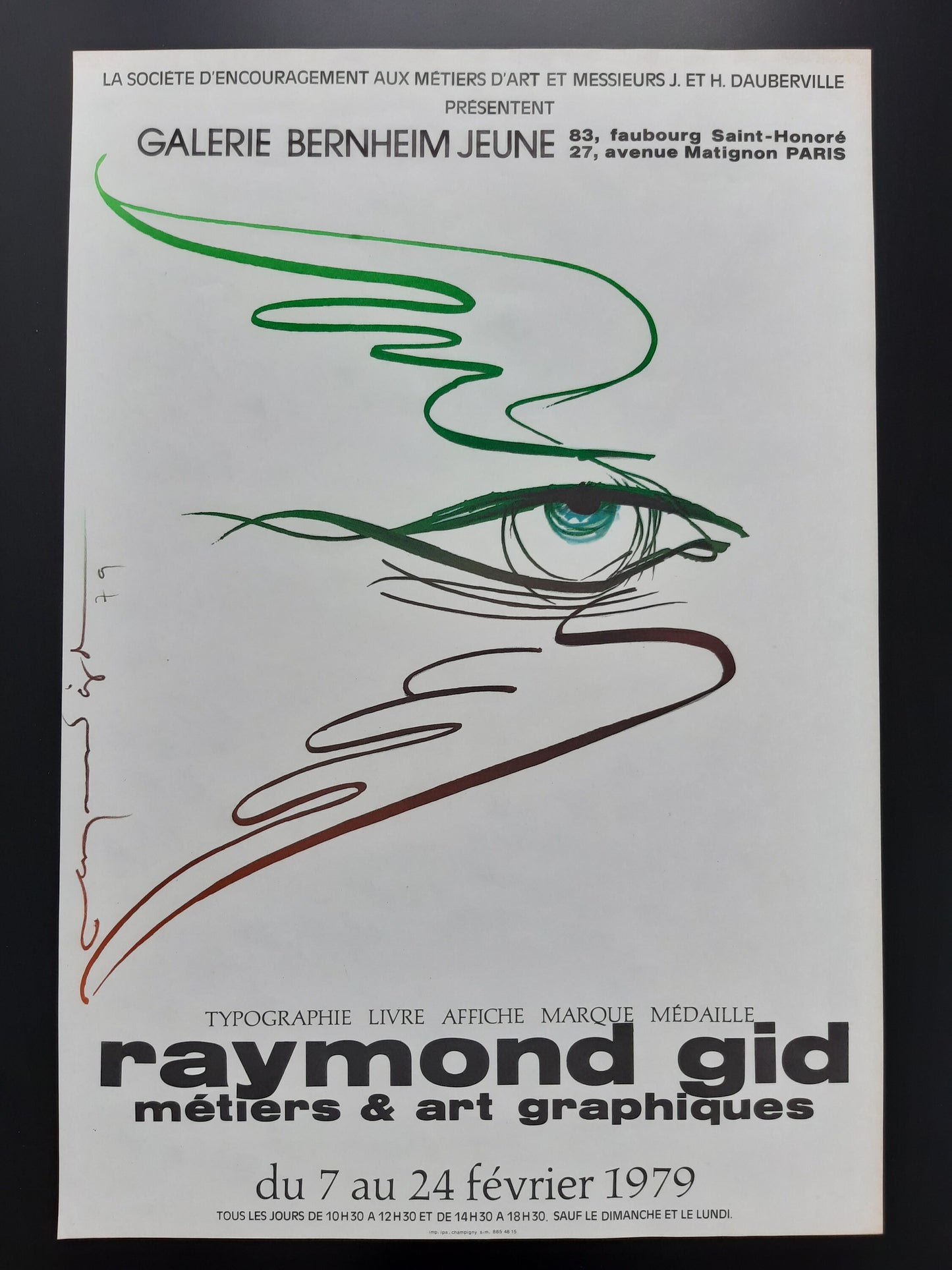 Raymond Gid original art poster - 15.9"×23.6" (40.5×60cm)