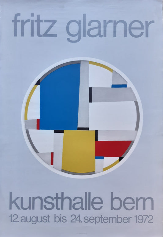 Fritz Glarner art exhibition poster - 27.2"×39.4" (69×100cm)