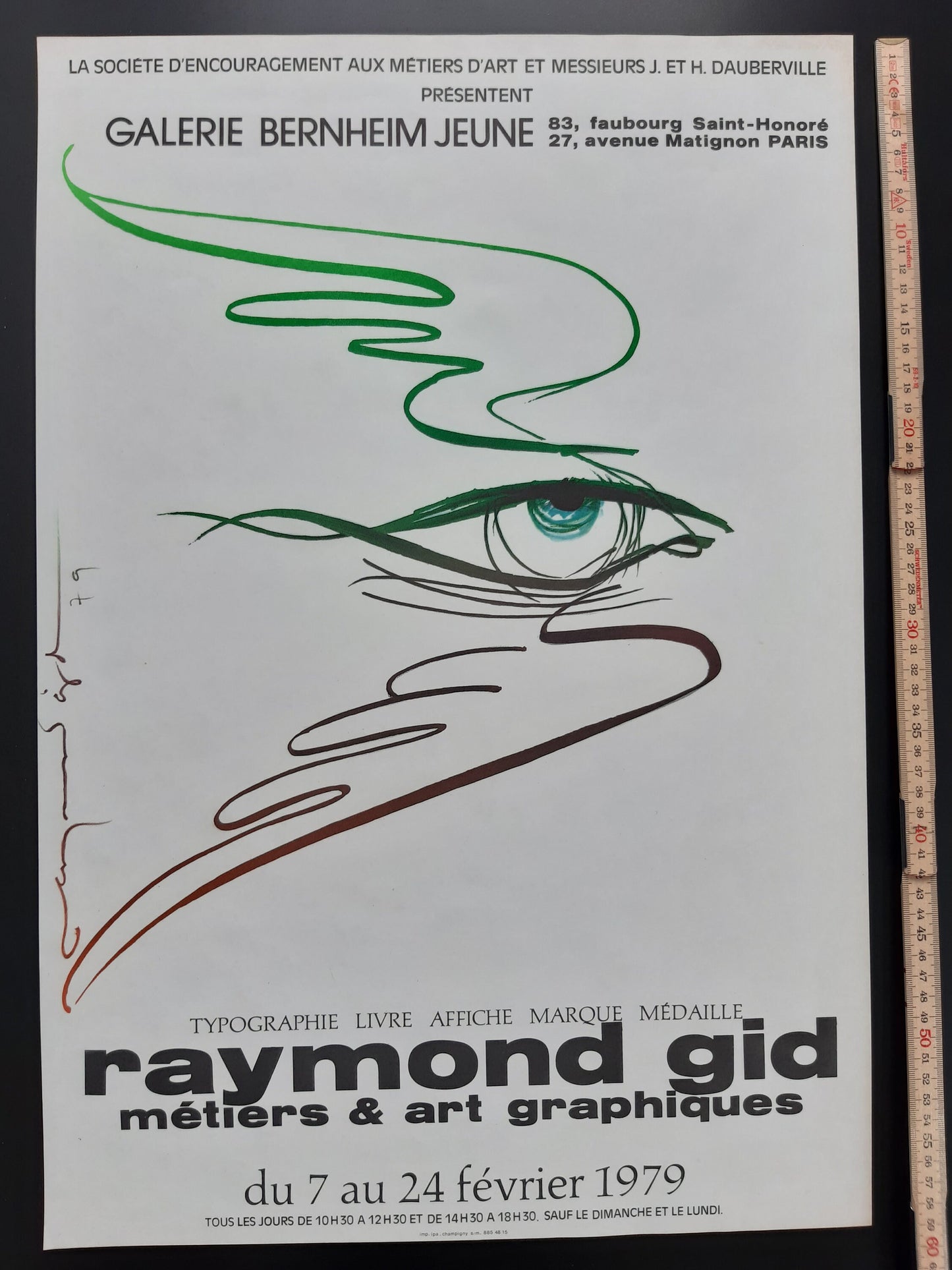 Raymond Gid original art poster - 15.9"×23.6" (40.5×60cm)