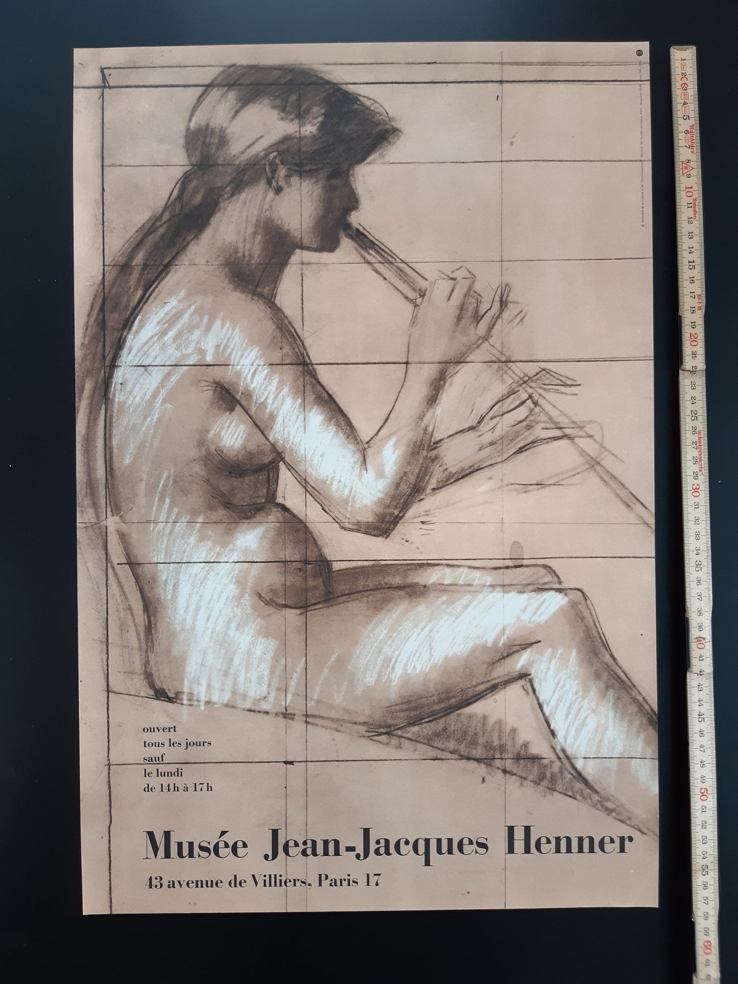 Musée Jean-Jacques Henner Paris original art poster - 15.4"×22.8" (39×58cm)