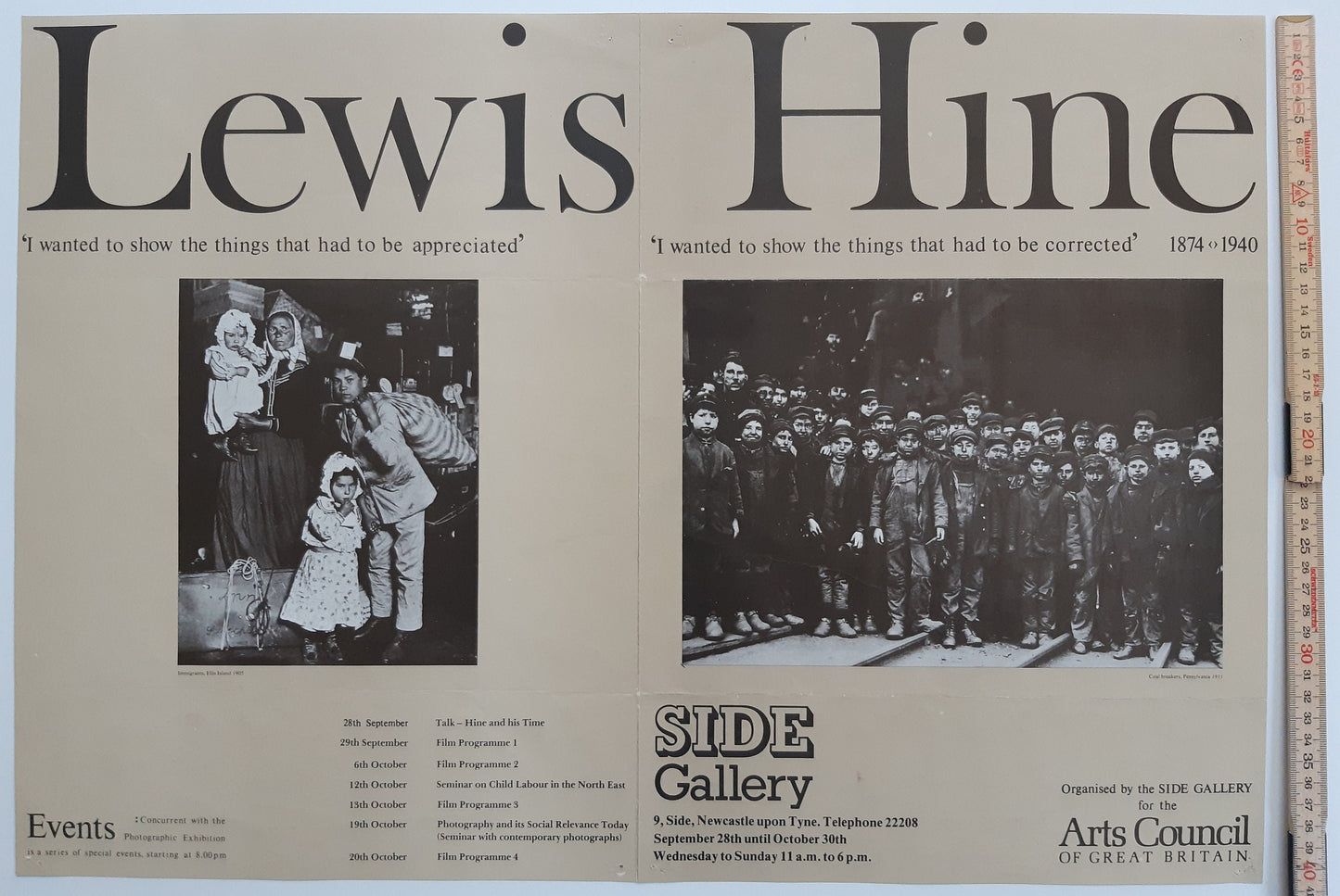 Lewis Hine original photo poster - 23.4"×16.5" (59.5×42cm)