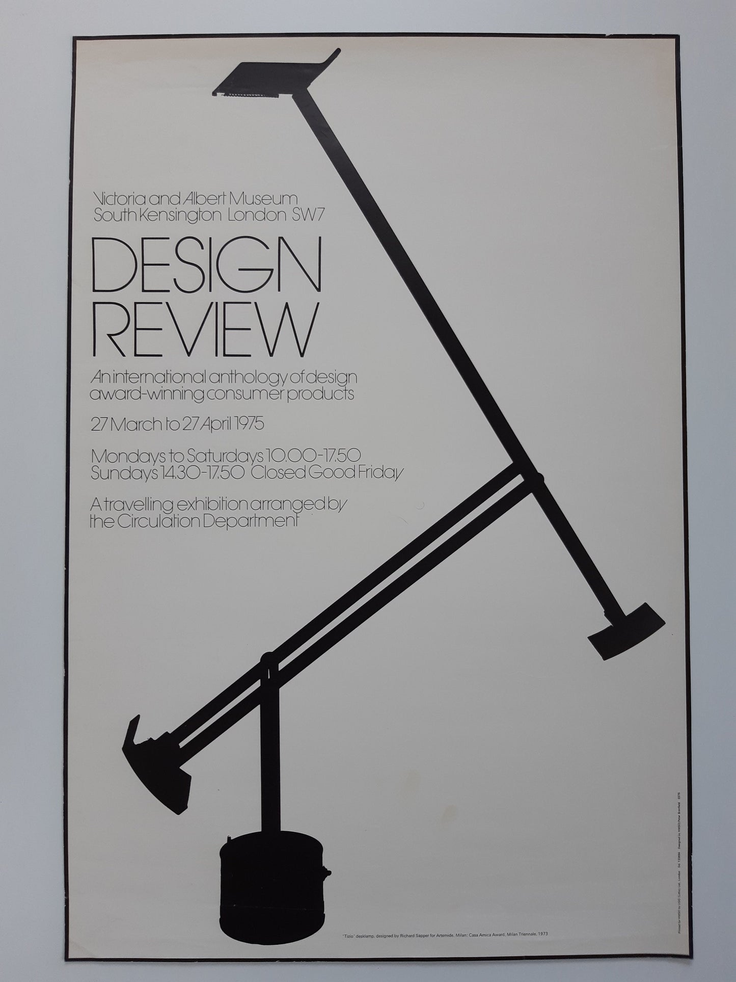 Design Review V&A 1975 Richard Sapper Original Poster - 20.1"×29.9" (51×76cm)