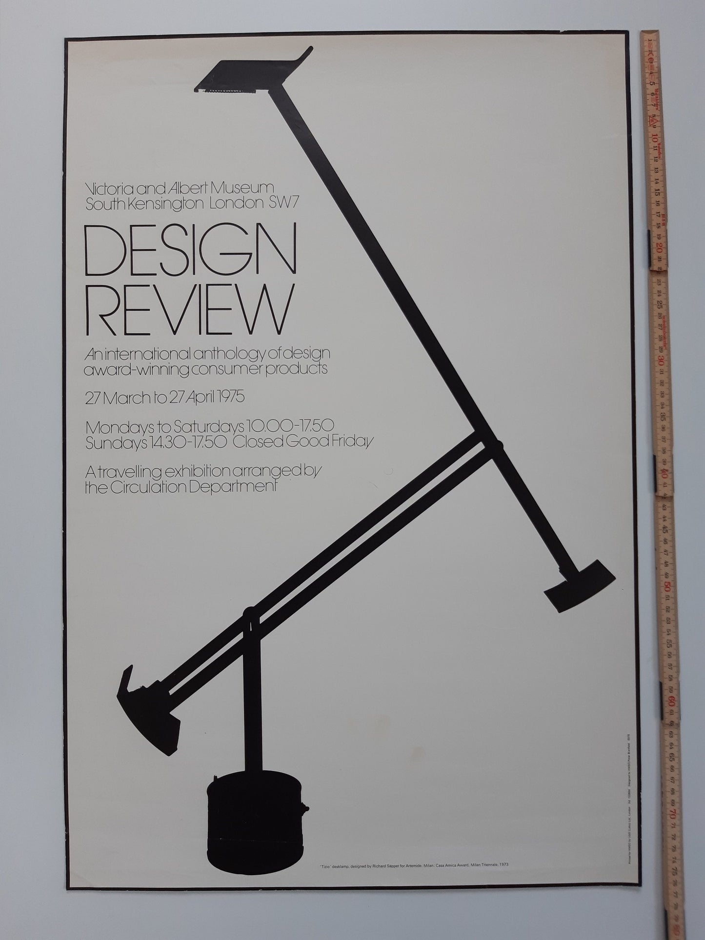 Design Review V&A 1975 Richard Sapper Original Poster - 20.1"×29.9" (51×76cm)