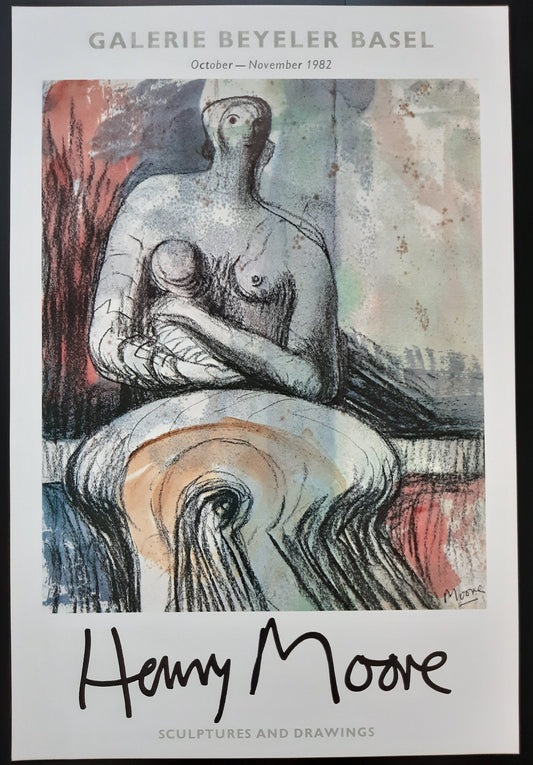 Henry Moore original art poster - 19.3"×28.9" (49×73.5cm)
