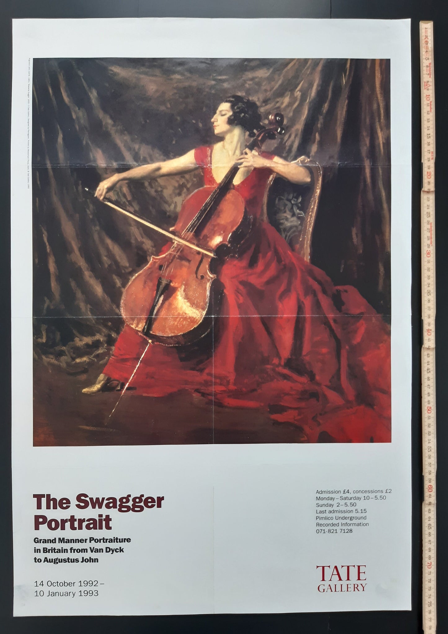 Augustus John Tate original art poster - 20.1"×29.9" (51×76cm)