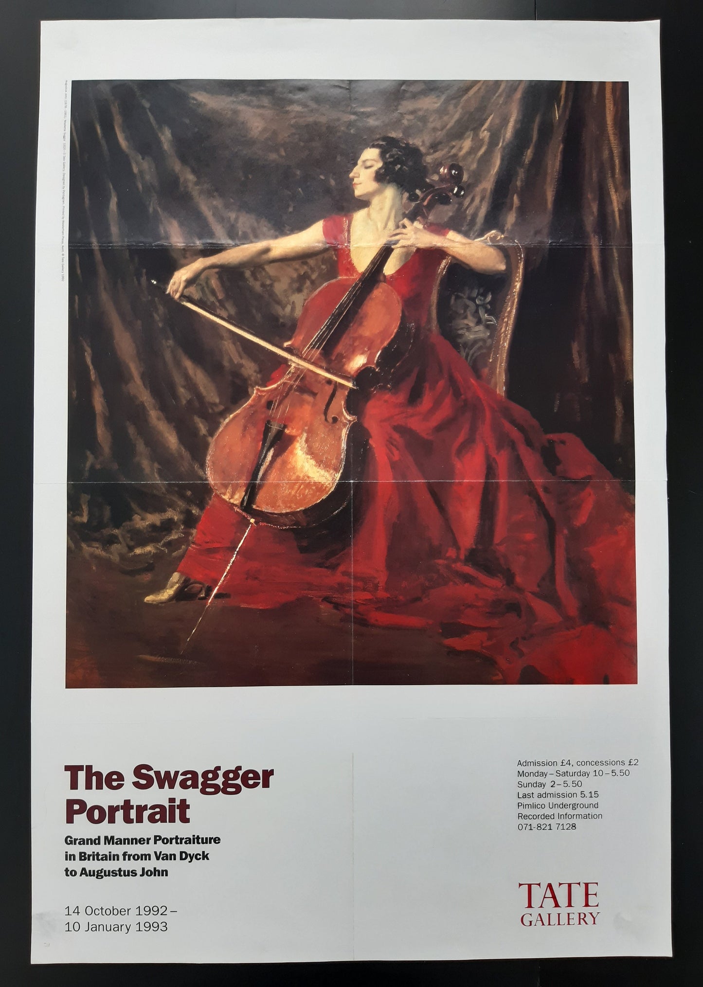 Augustus John Tate original art poster - 20.1"×29.9" (51×76cm)