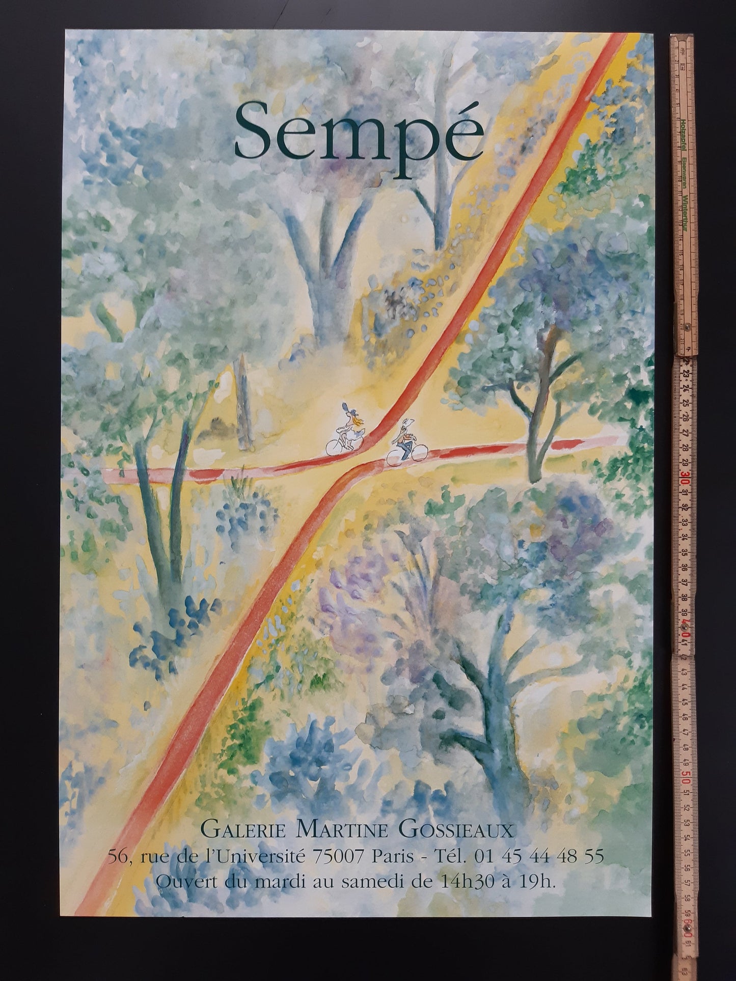 Sempé original exhibition poster - 15.7"×23.6" (40×60cm)