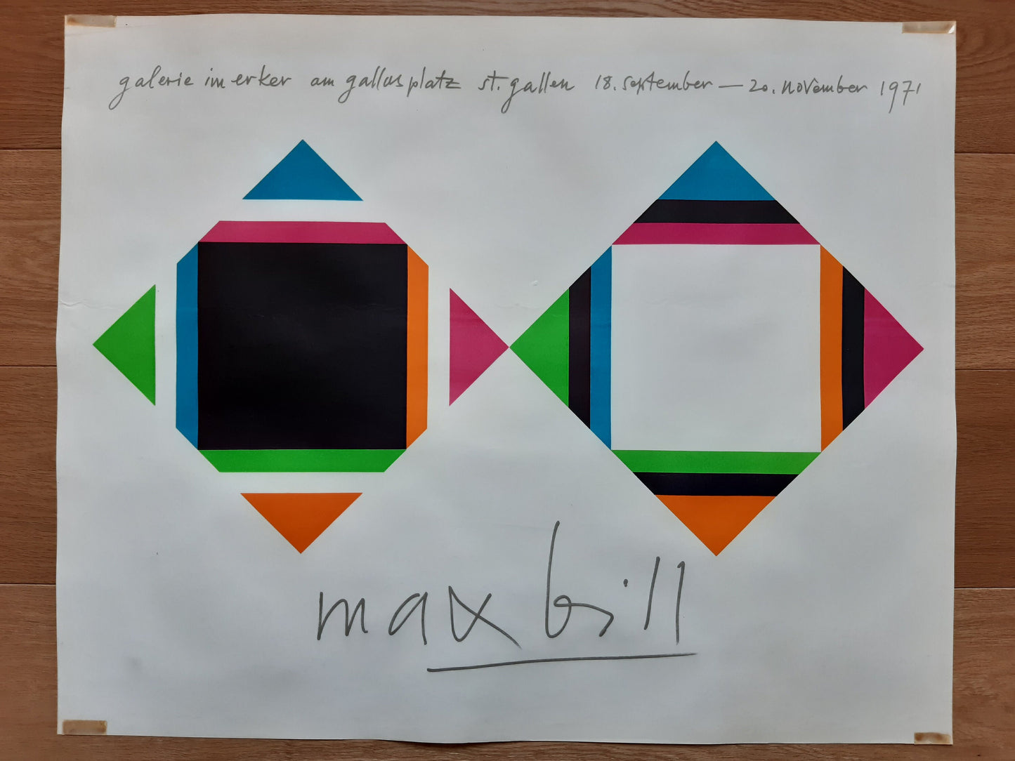 Max Bill vintage art poster - 24.8"×30.7" (63×78cm)