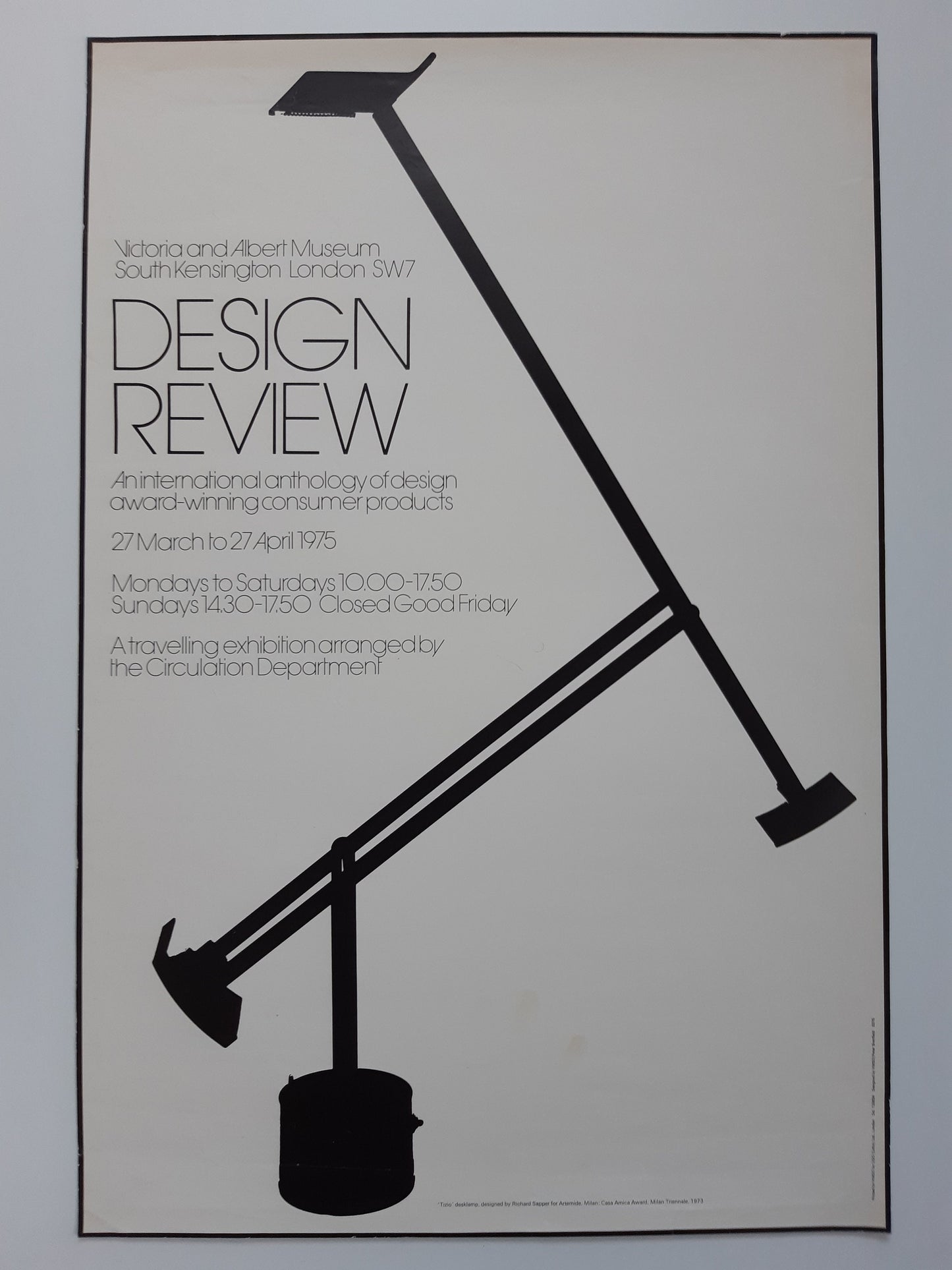 Design Review V&A 1975 Richard Sapper Original Poster - 20.1"×29.9" (51×76cm)