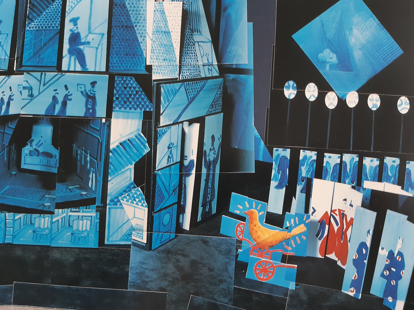 David Hockney original art poster - 39.8"×19.5" (101×49.5cm)