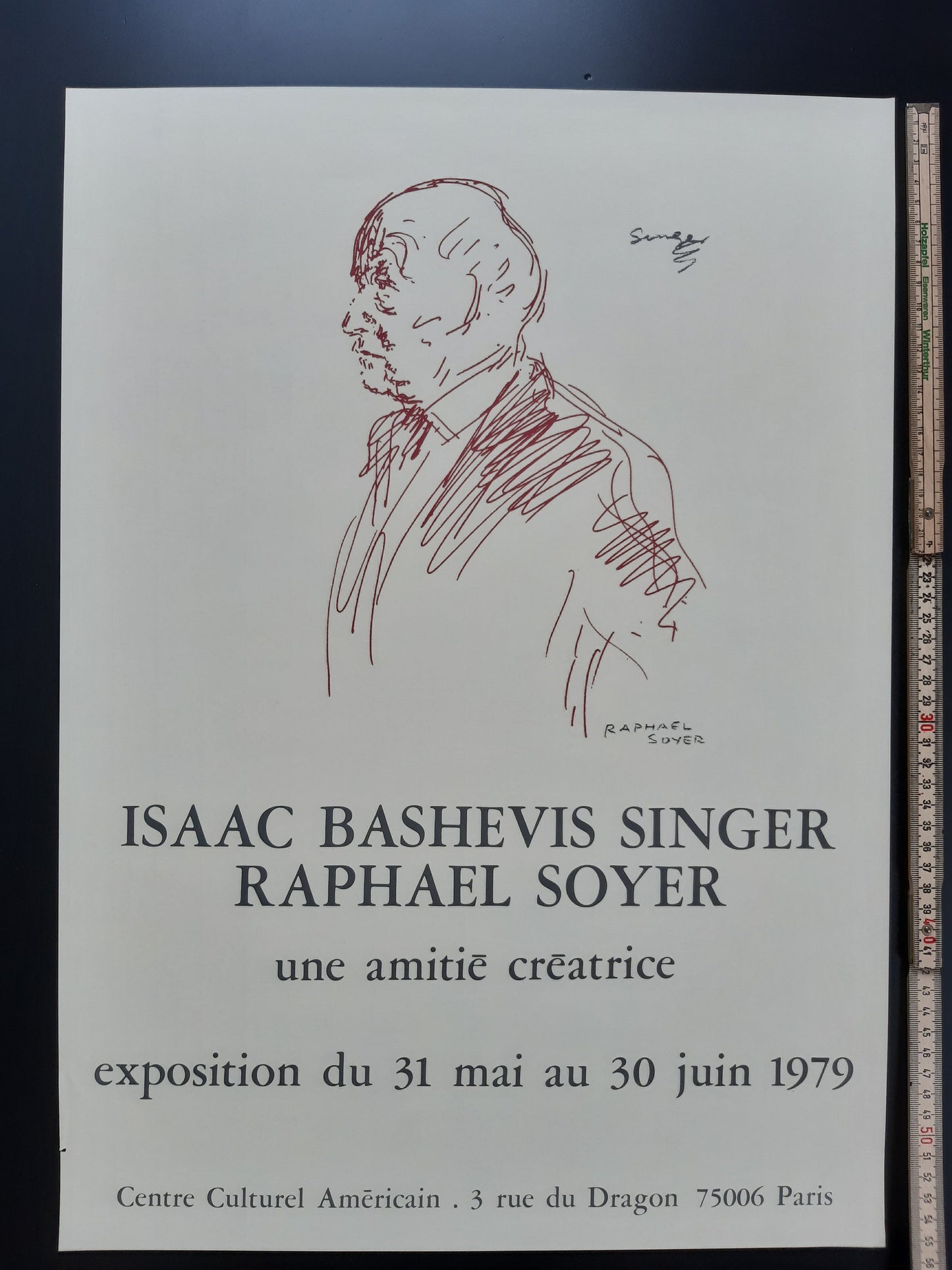 Raphael Soyer original art poster - 15.7"×22.0" (40×56cm)
