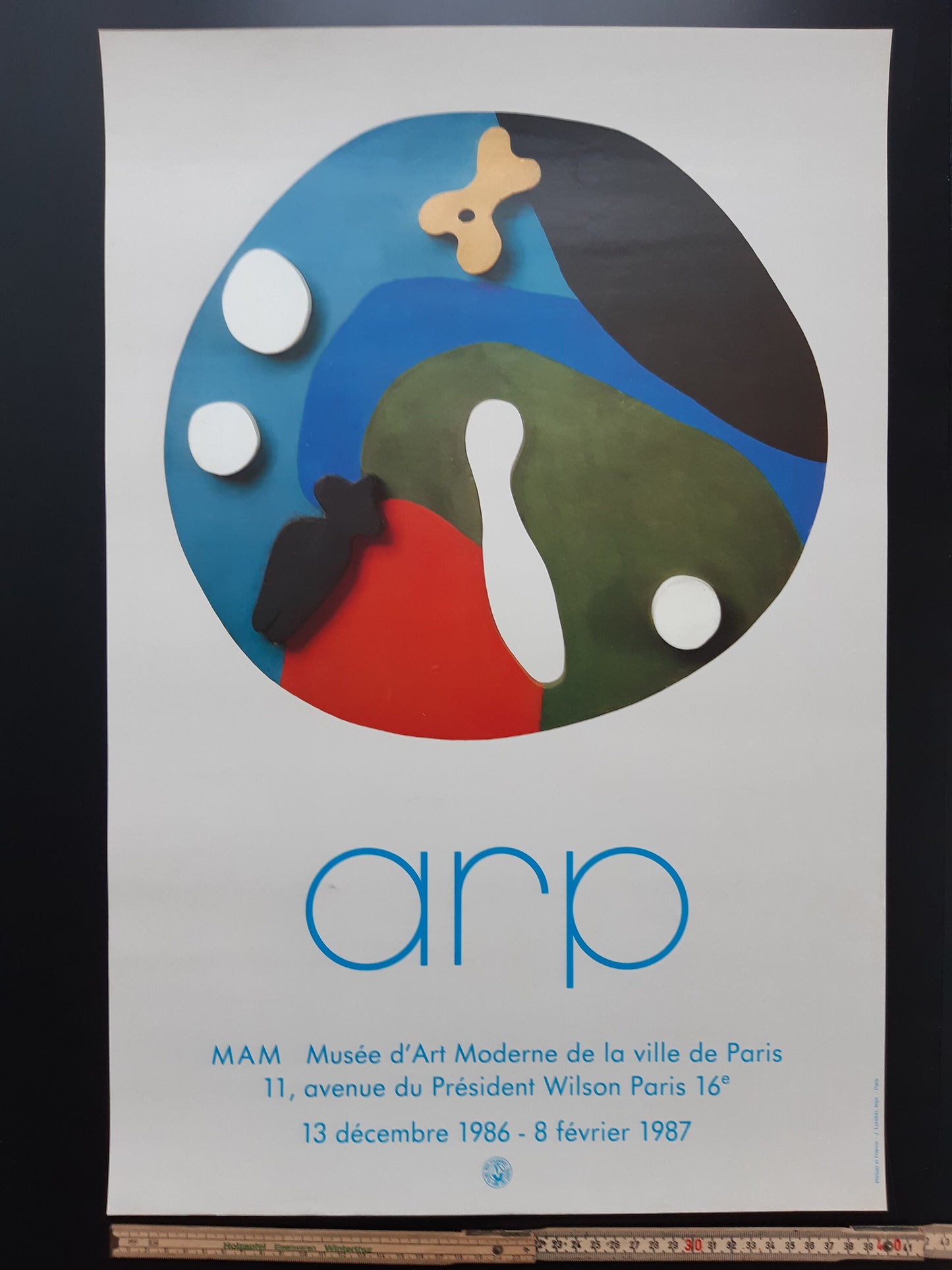 Hans Arp art exhibition poster - 15.7"×23.6" (40×60cm)