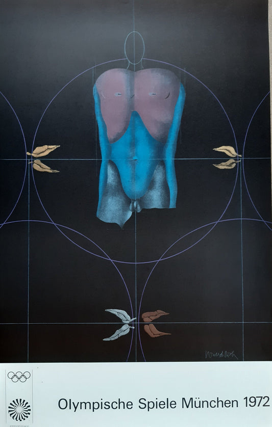 Paul Wunderlich Olympic poster - 24.9"×40.0" (63.2×101.5cm)