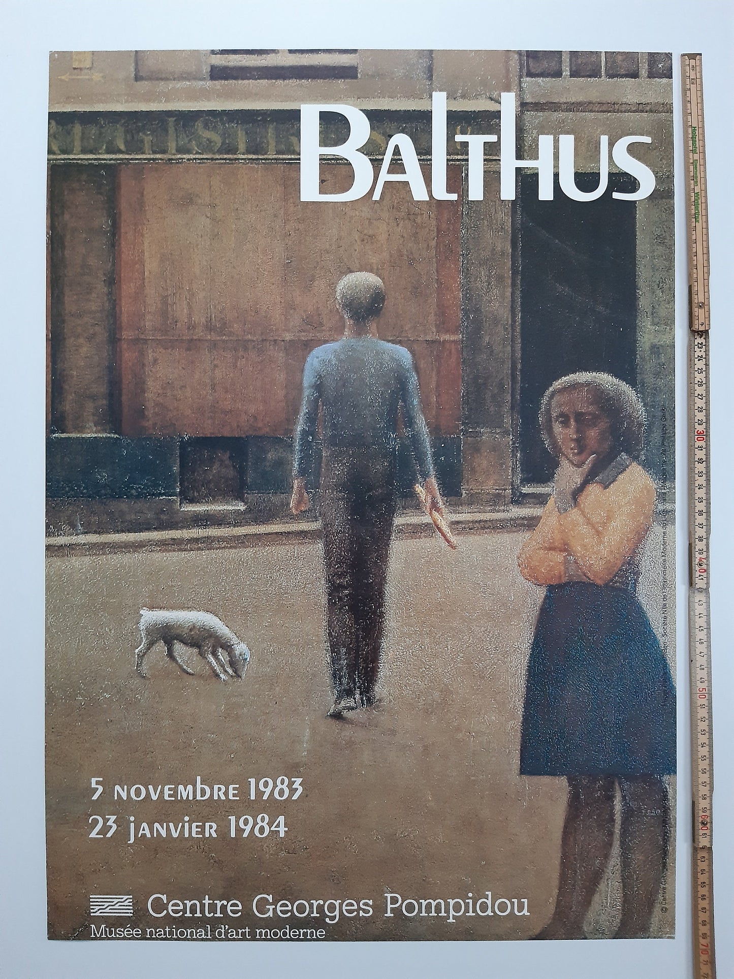 Balthus original art exhibition poster - 19.3"×27.6" (49×70cm)