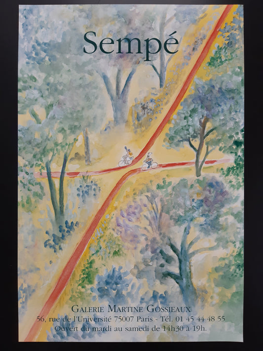 Sempé original exhibition poster - 15.7"×23.6" (40×60cm)
