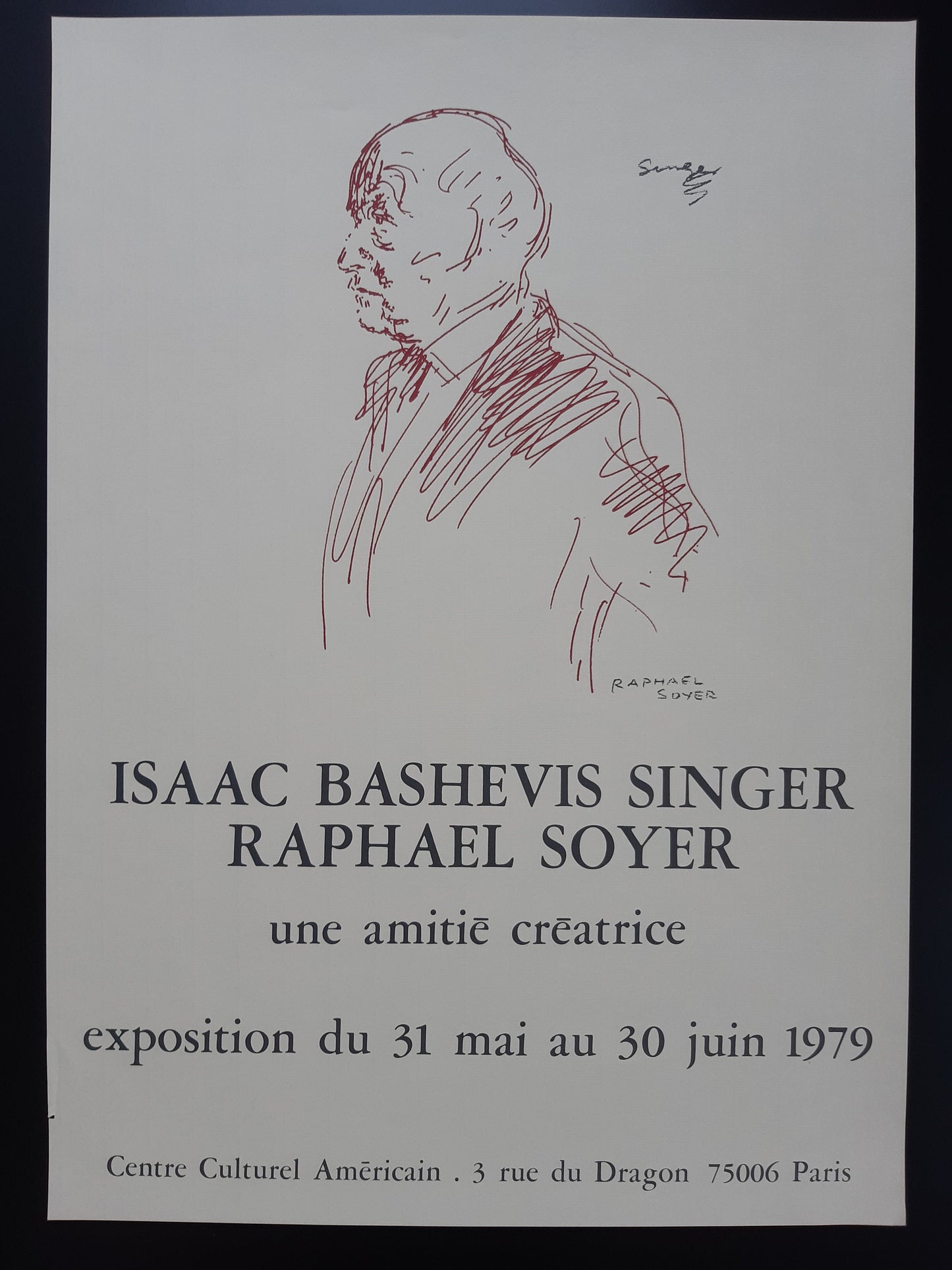 Raphael Soyer original art poster - 15.7"×22.0" (40×56cm)