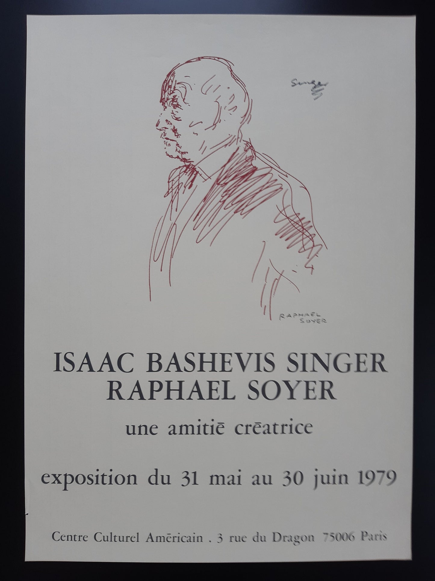 Raphael Soyer original art poster - 15.7"×22.0" (40×56cm)