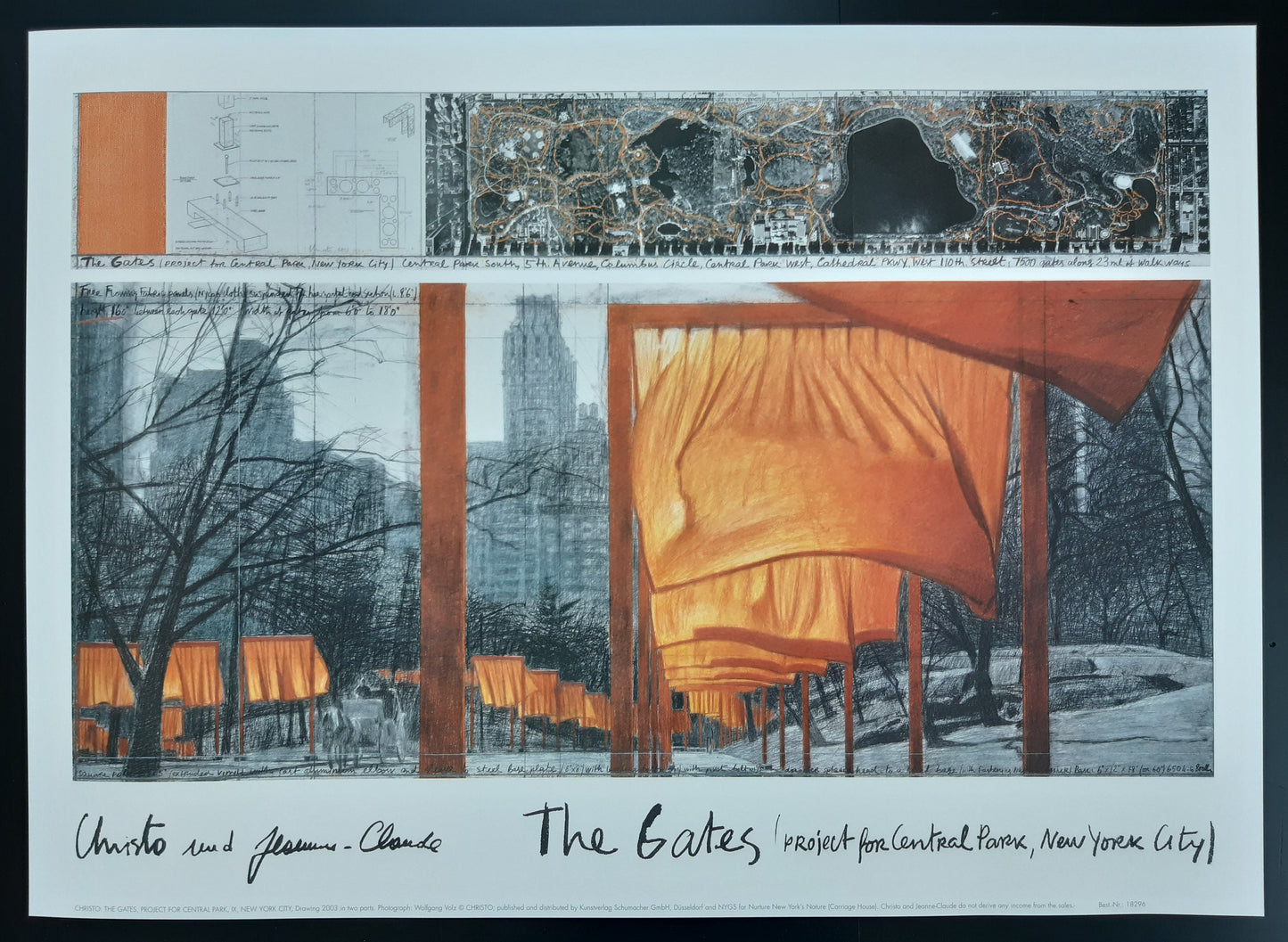 Christo original art print - 19.7"×28.1" (50×71.5cm)