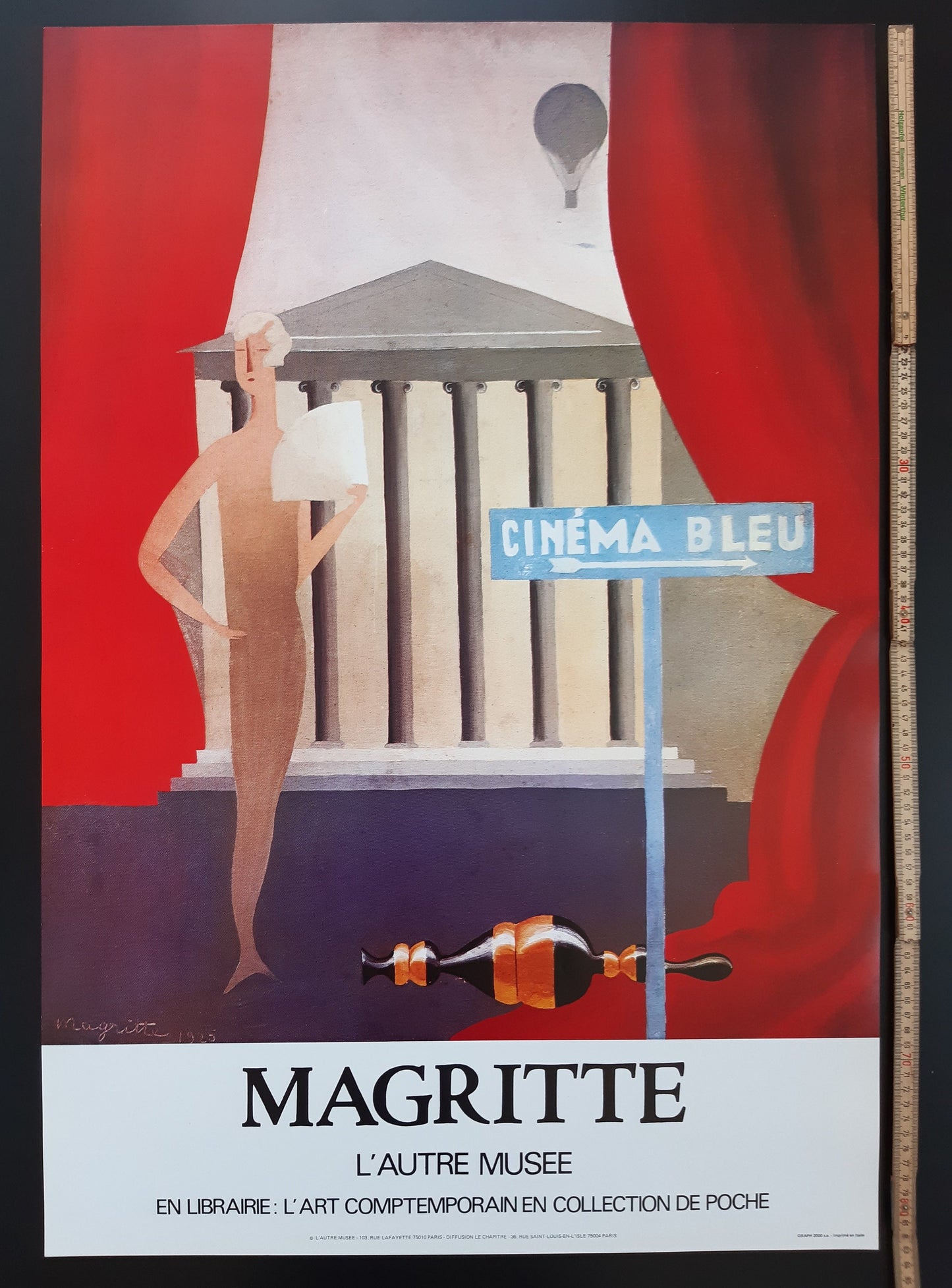 Rene Magritte original art poster - 22.2"×32.9" (56.3×83.5cm)