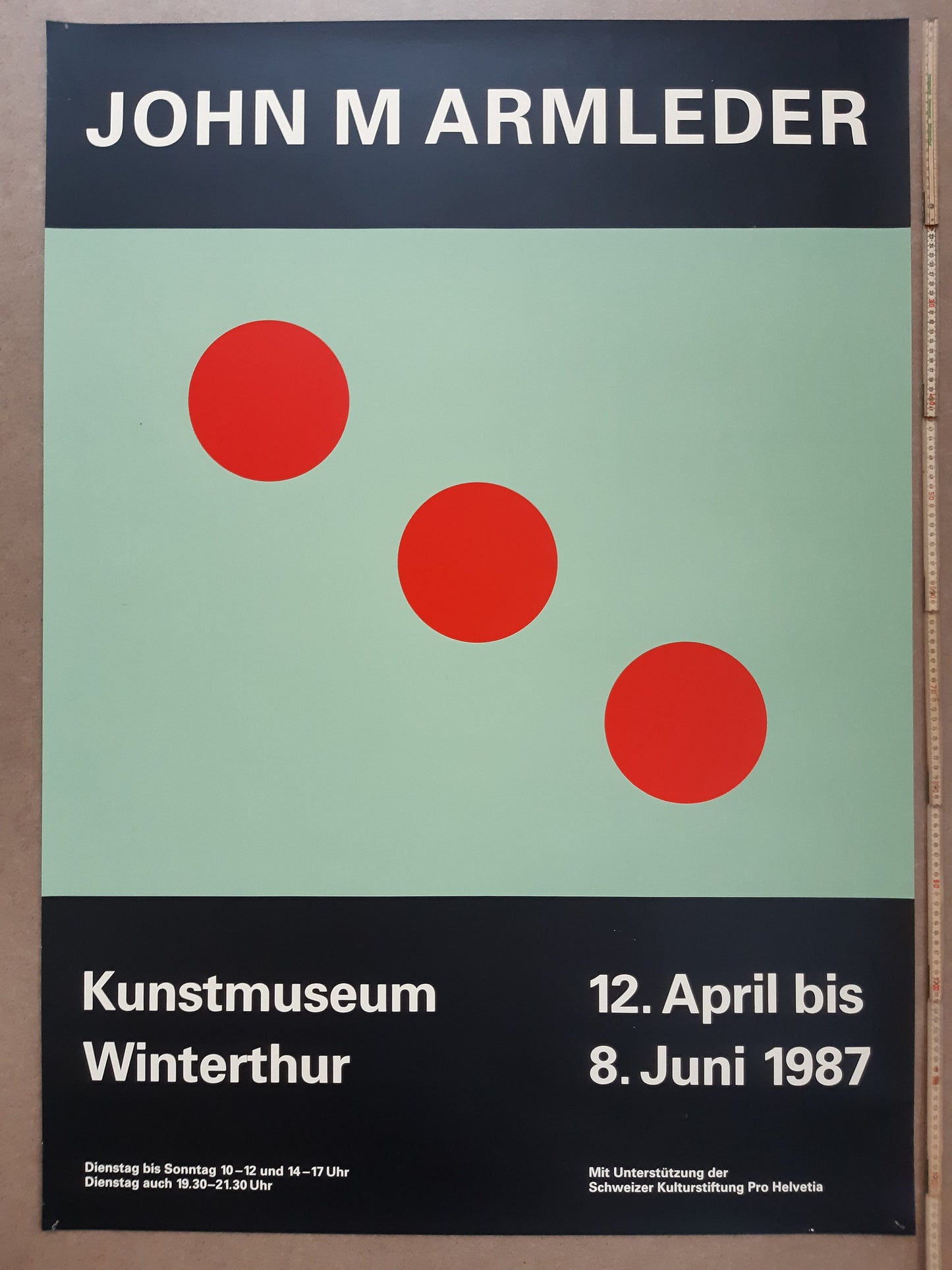 John M. Armleder art exhibition poster - 35.4"×50.4" (90×128cm)