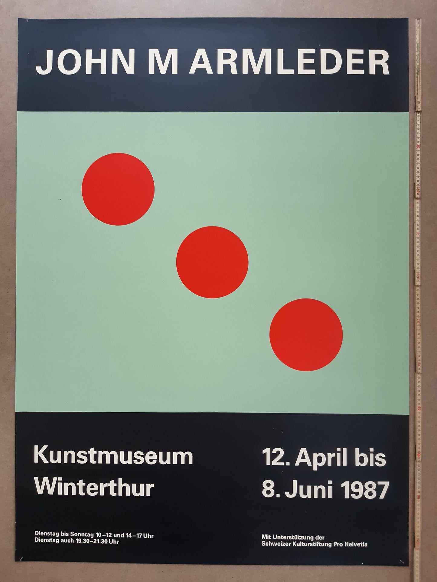John M. Armleder art exhibition poster - 35.4"×50.4" (90×128cm)
