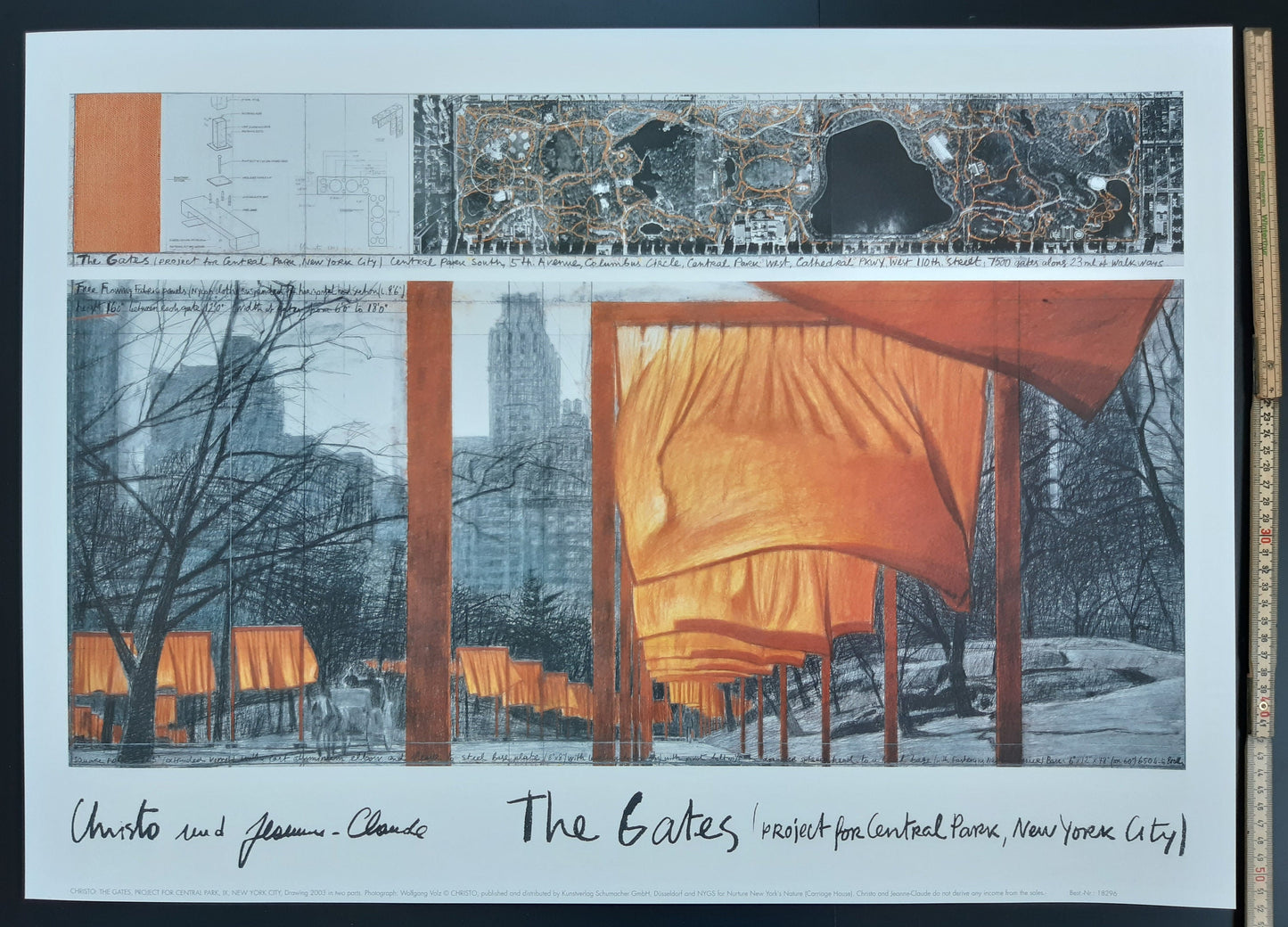 Christo original art print - 19.7"×28.1" (50×71.5cm)