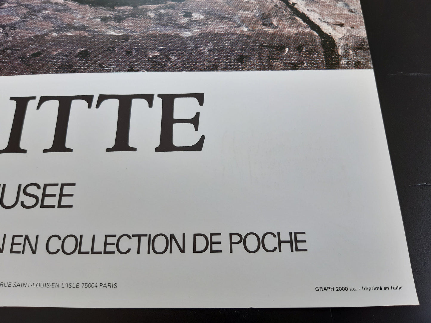Rene Magritte original art poster - 20.6"×32.9" (52.2×83.5cm)