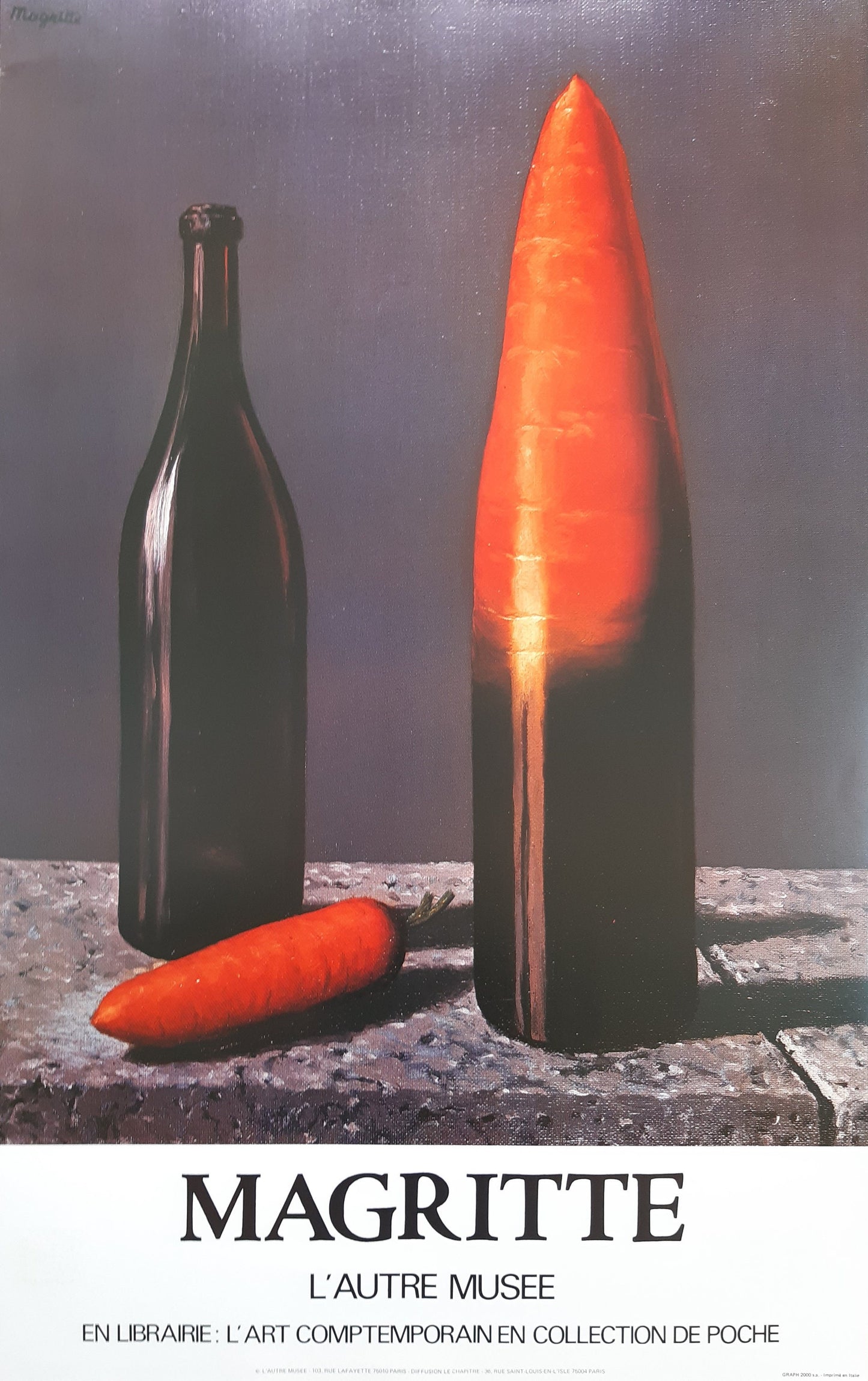 Rene Magritte original art poster - 20.6"×32.9" (52.2×83.5cm)