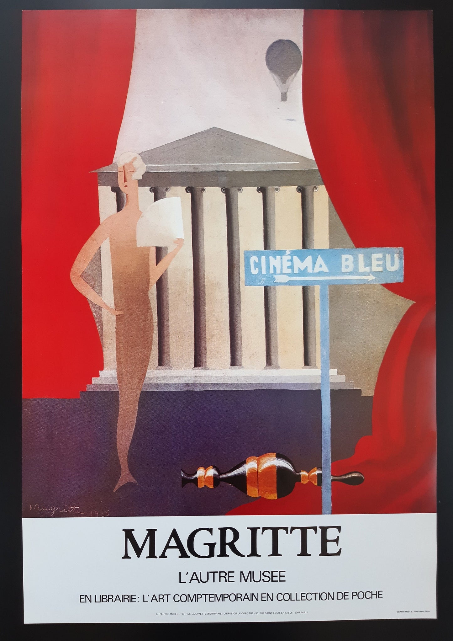 Rene Magritte original art poster - 22.2"×32.9" (56.3×83.5cm)