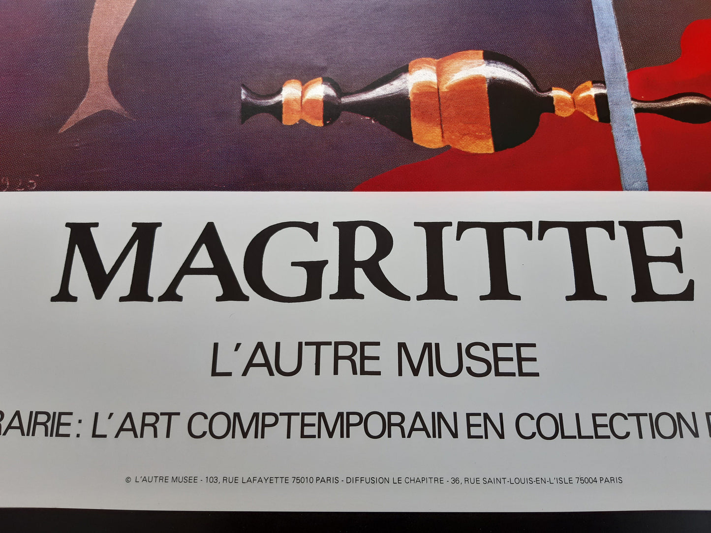 Rene Magritte original art poster - 22.2"×32.9" (56.3×83.5cm)