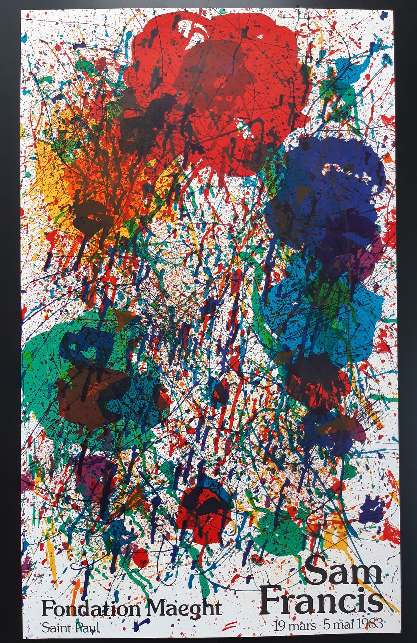 Sam Francis original art poster - 20.8"×34.6" (52.8×88cm)
