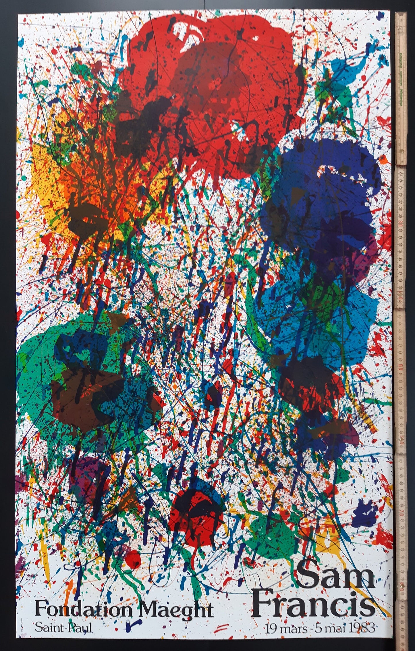 Sam Francis original art poster - 20.8"×34.6" (52.8×88cm)