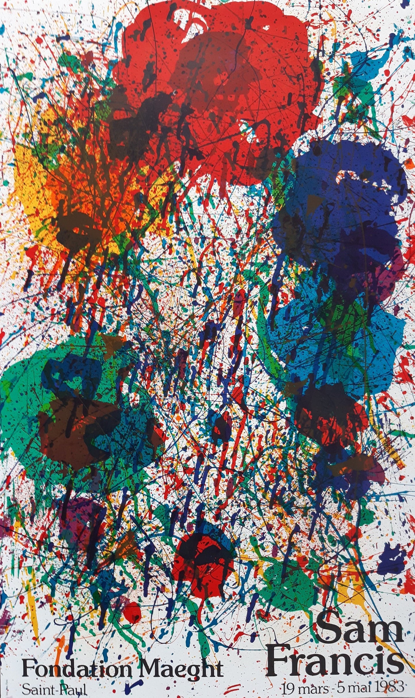 Sam Francis original art poster - 20.8"×34.6" (52.8×88cm)