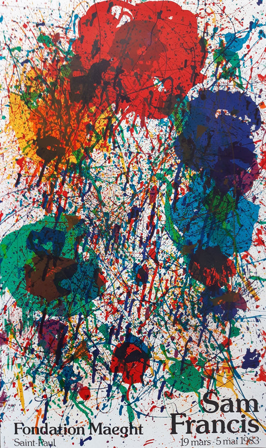 Sam Francis original art poster - 20.8"×34.6" (52.8×88cm)