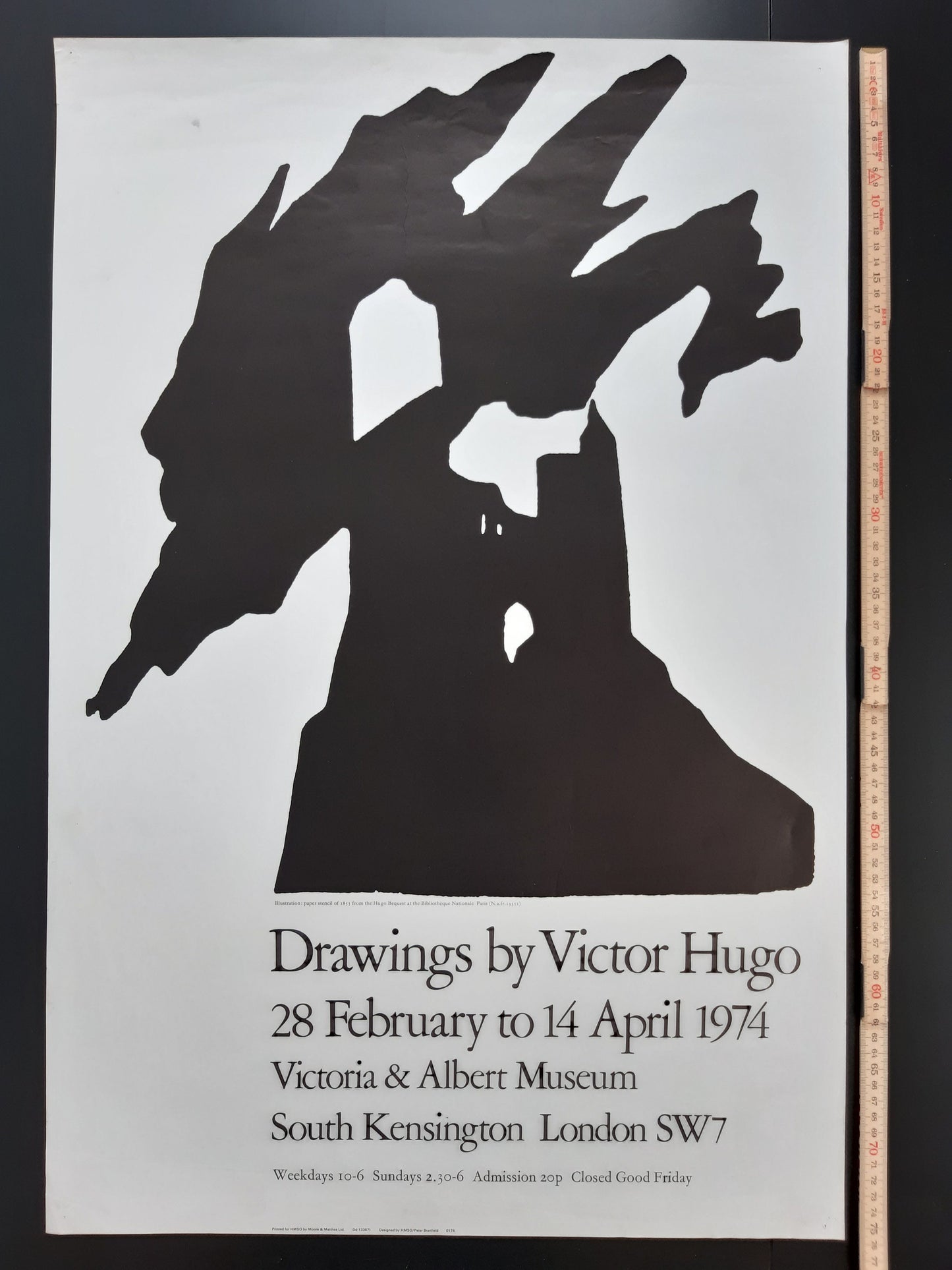 Victor Hugo original art poster - 20.1"×29.9" (51×76cm)